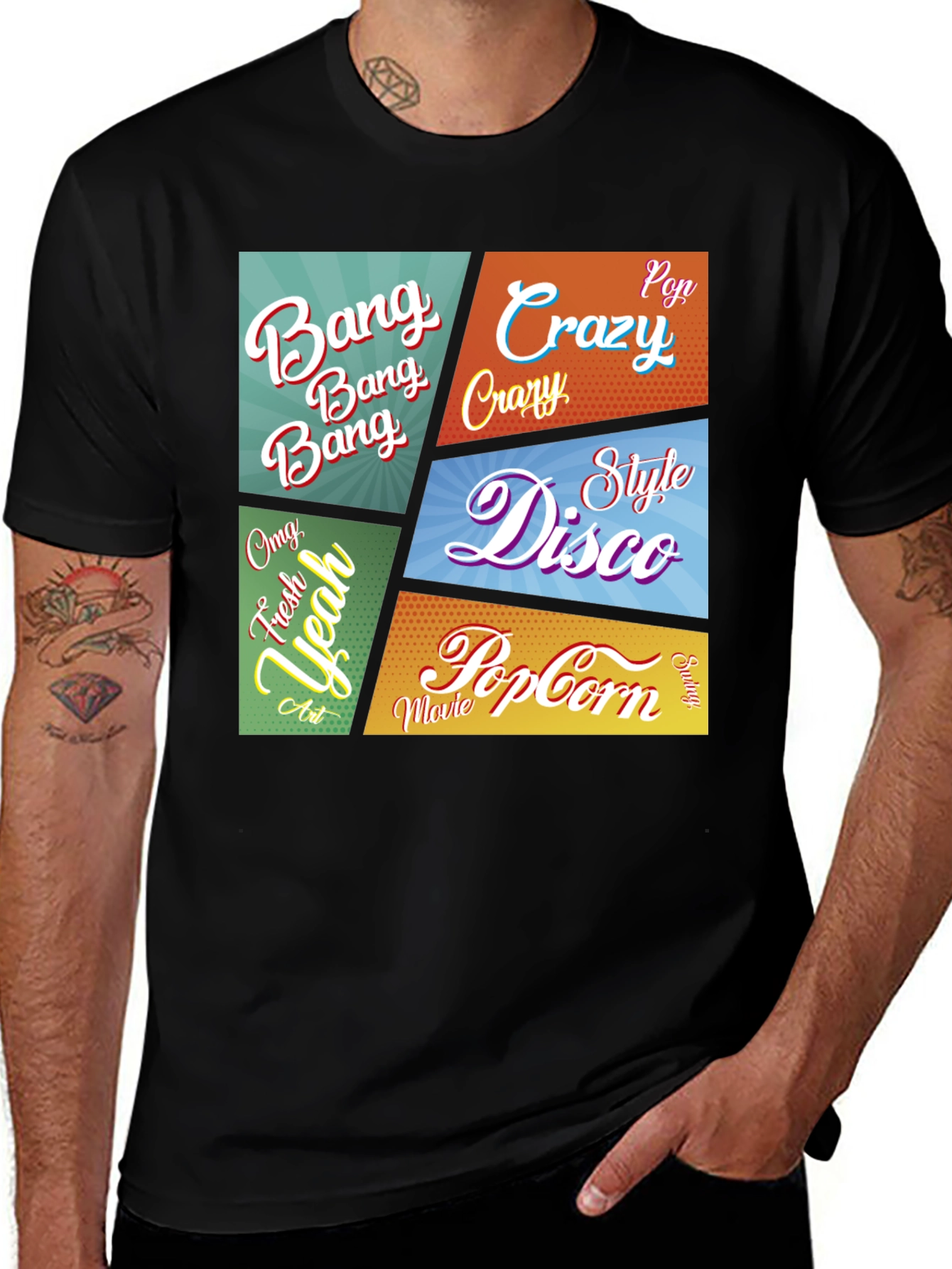 Variant 30 of Retro Word Art Graphic Tee - Unique Design