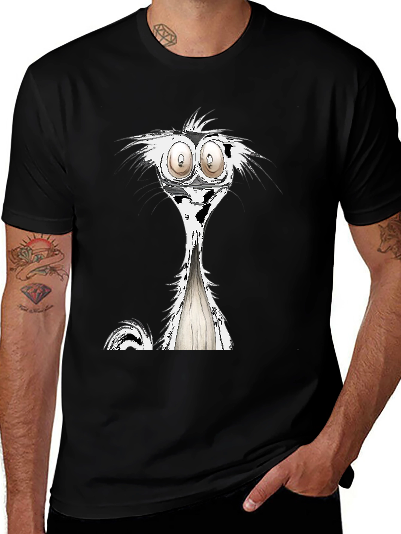 Cartoon Ostrich T-Shirt - Unique Graphic Tee