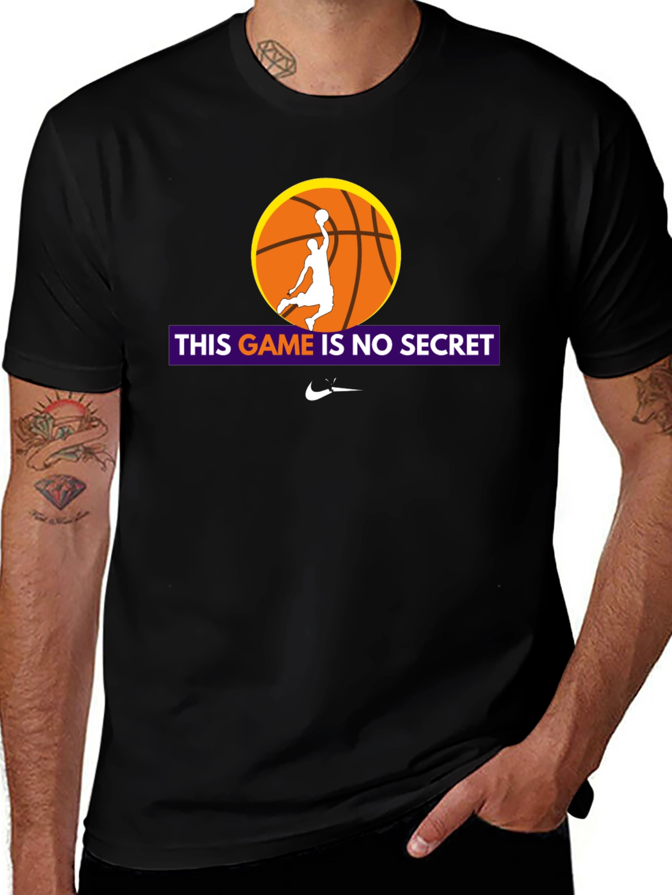 Variant 11 of Basketball Graphic Tee - This Game is No Secret