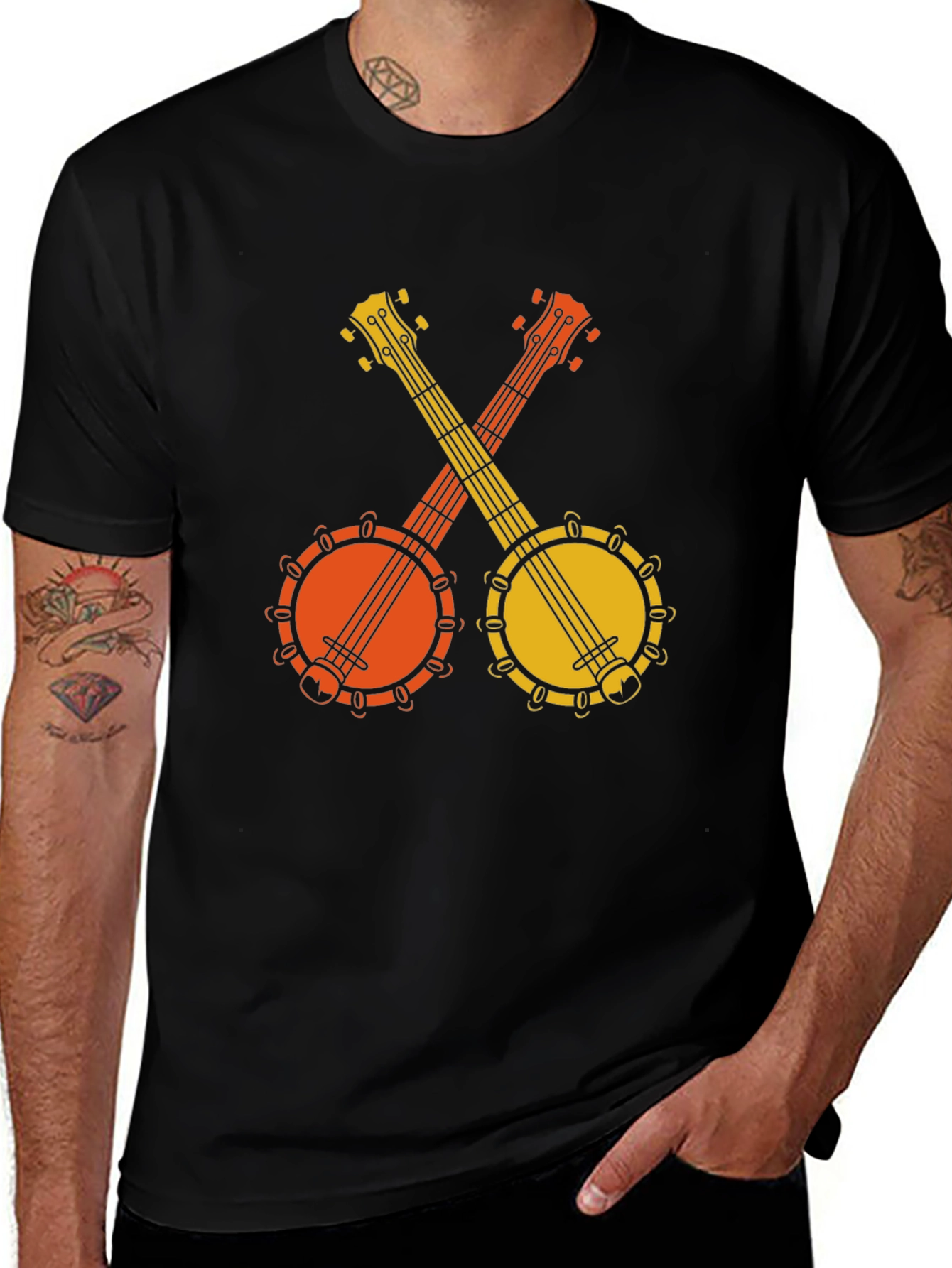 Variant 8 of Retro Banjo T-Shirt - Musical Instrument Tee