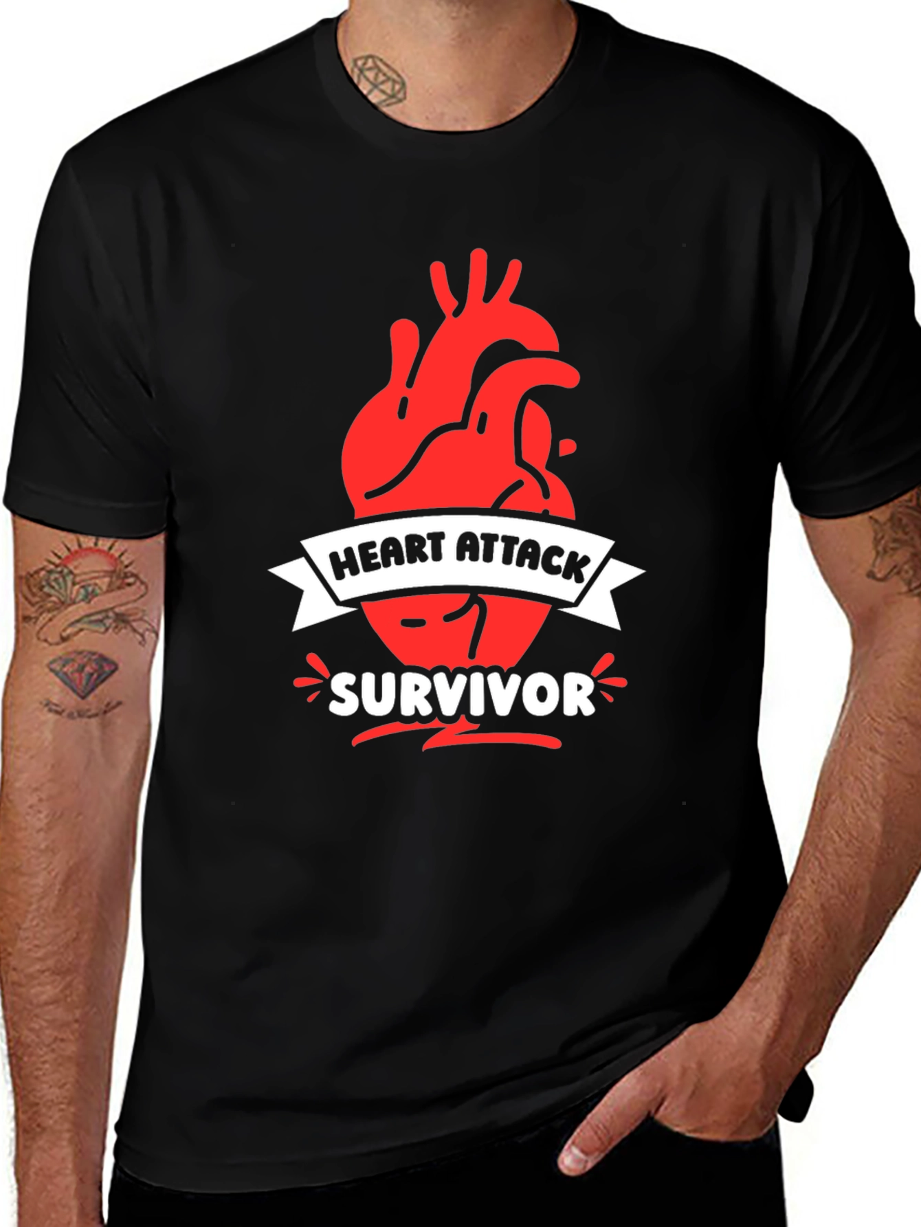 Variant 14 of Heart Attack Survivor Graphic Tee