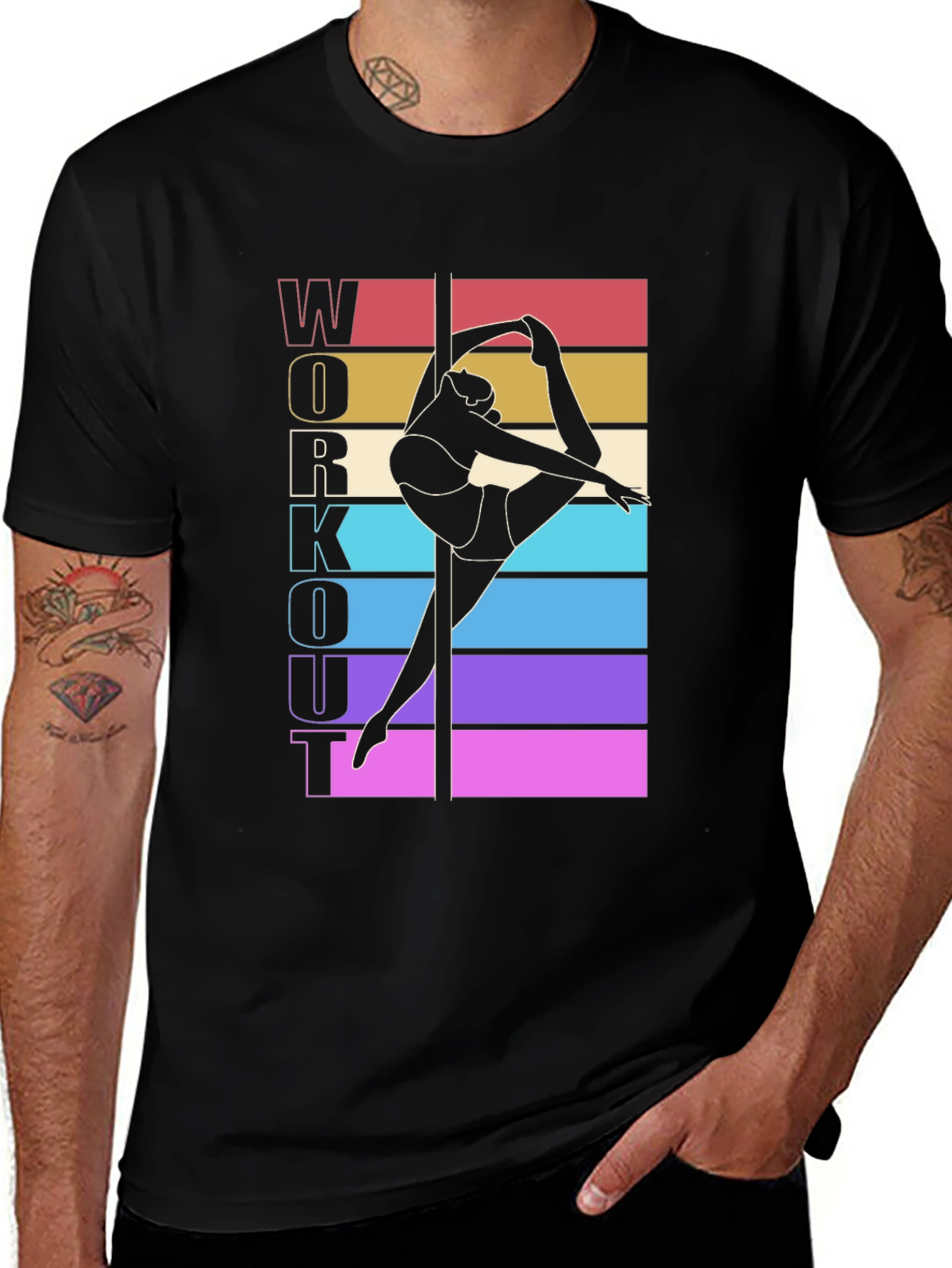 Variant 20 of Workout Pole Dance T-Shirt - Fitness Apparel