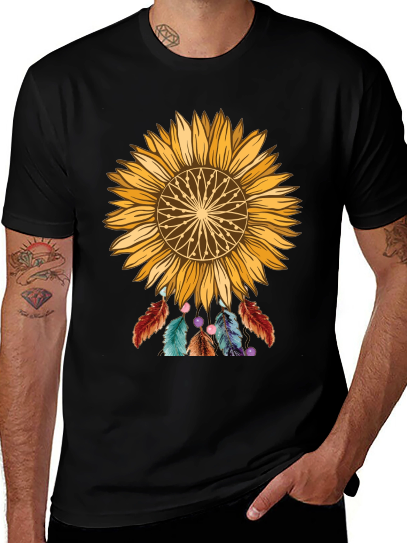 Variant 6 of Sunflower Dreamcatcher Graphic Tee
