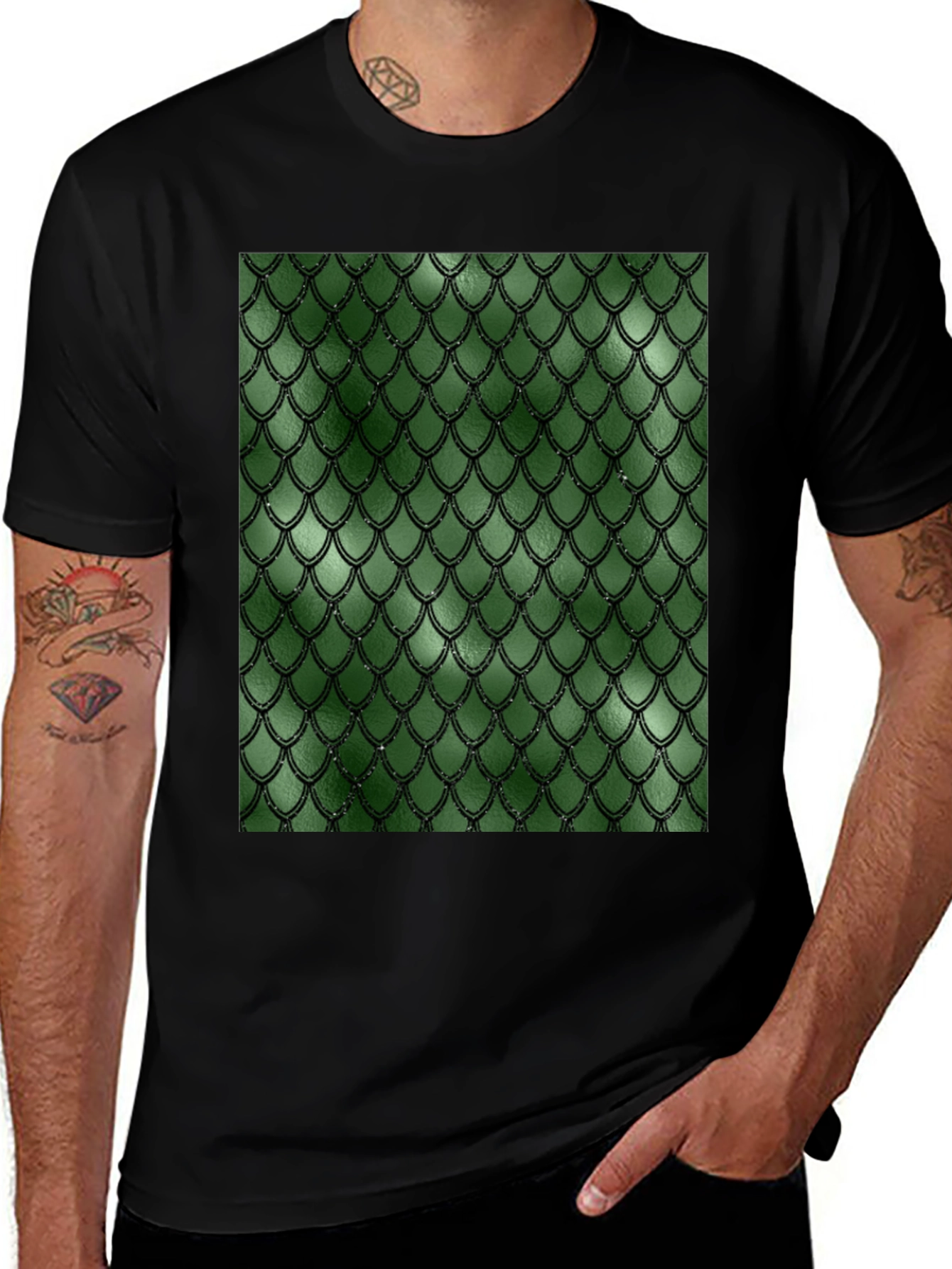 Variant 29 of Green Scale Pattern Tee