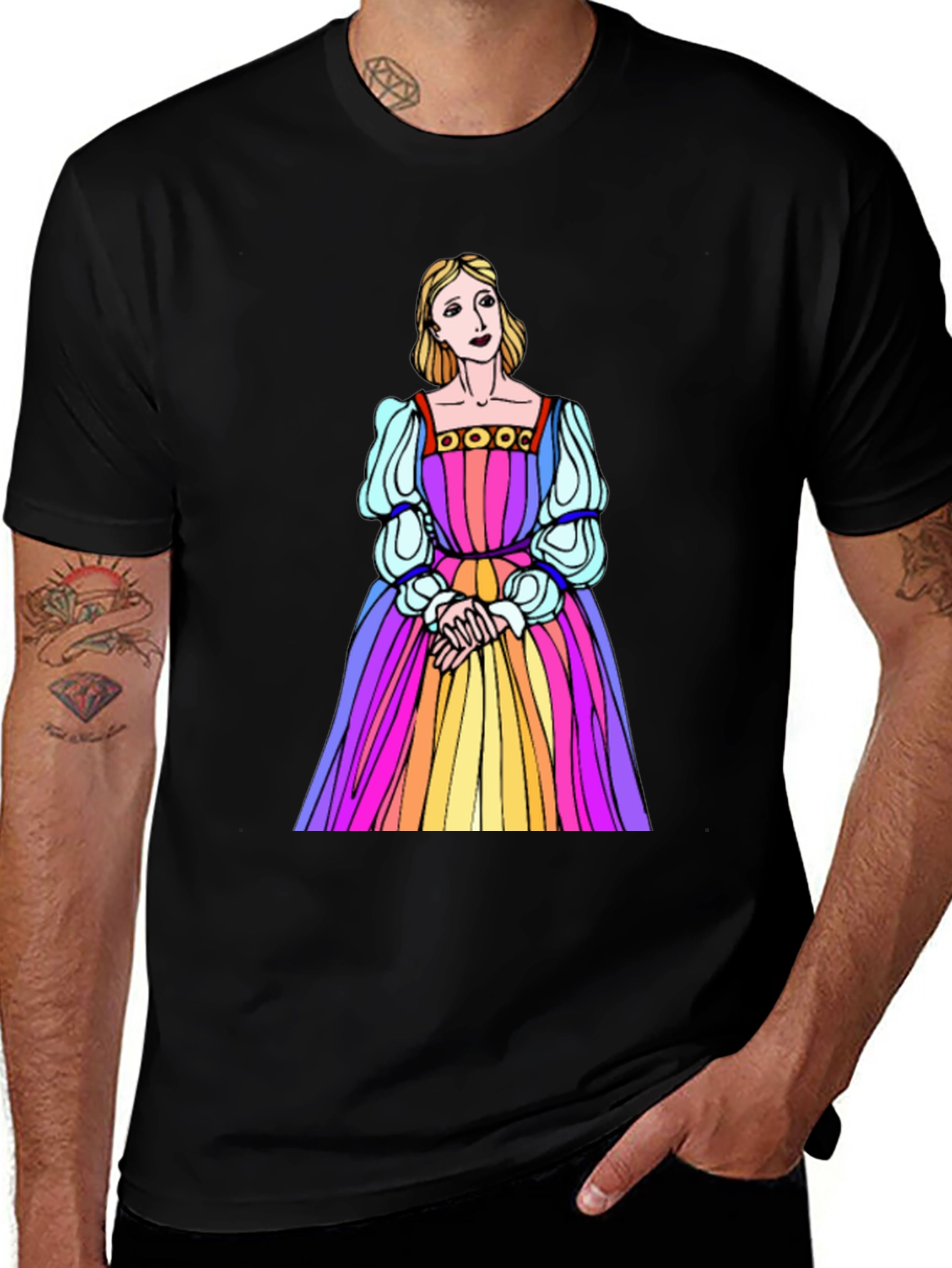 Variant 20 of Renaissance Dress T-Shirt - Colorful Princess Tee
