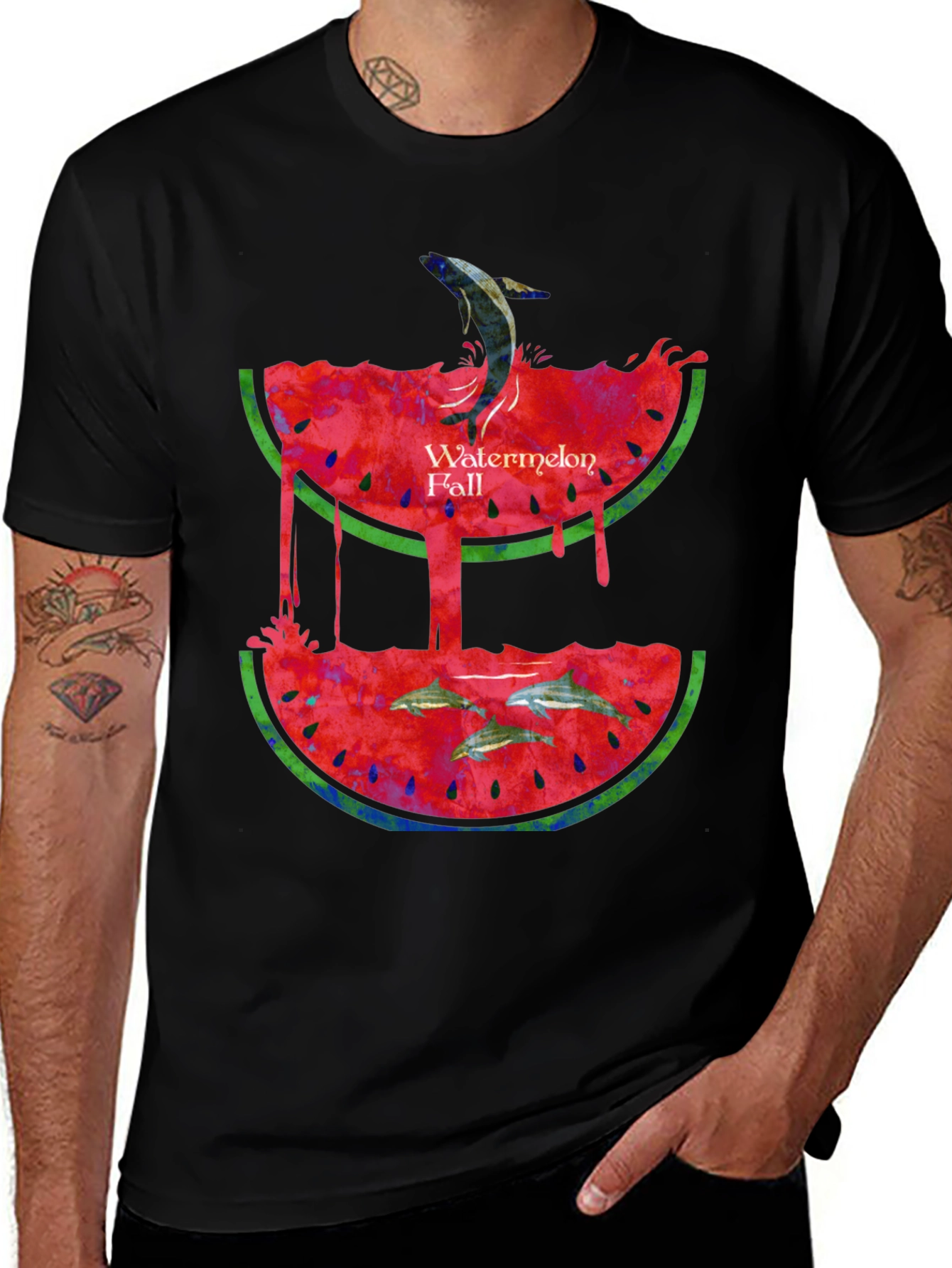Variant 26 of Watermelon Fall Graphic Print T-Shirt