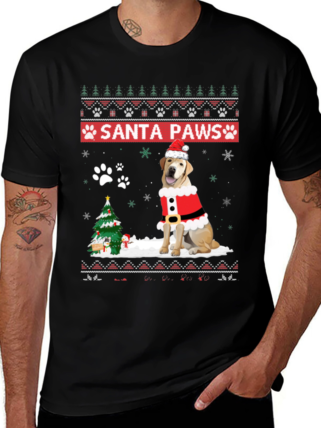 Santa Paws Dog Christmas T-Shirt