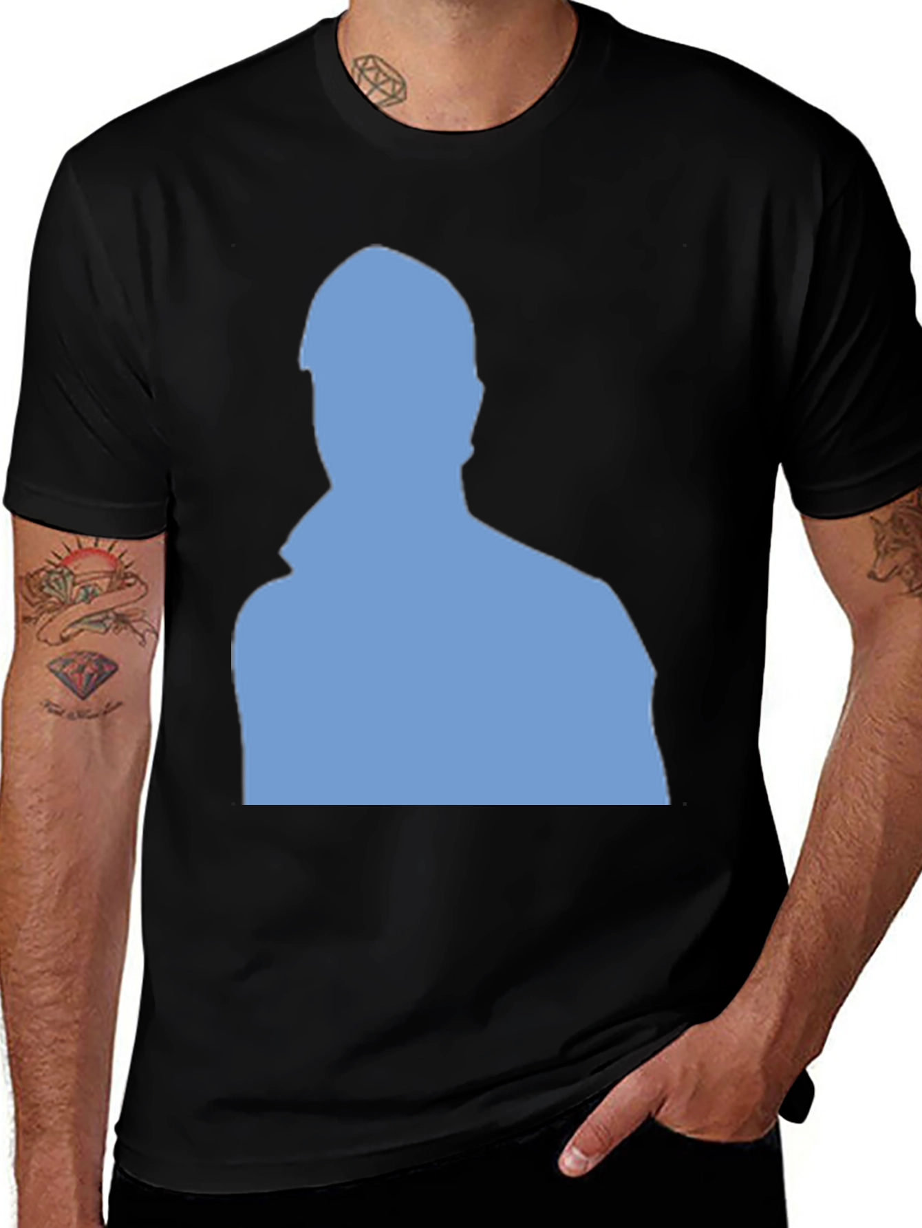 Variant 4 of Silhouette Graphic Black T-Shirt