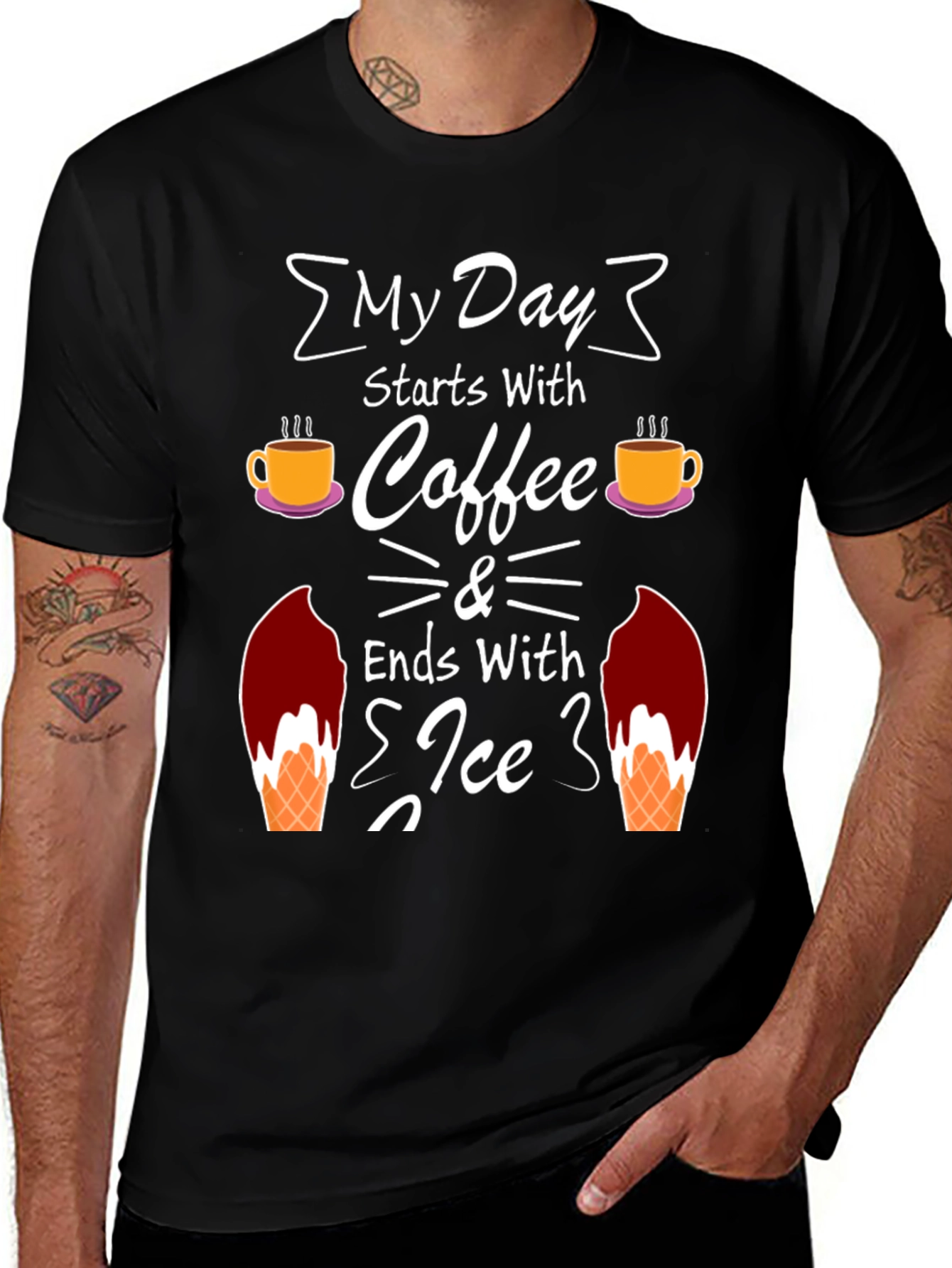 Variant 25 of Coffee and Ice Cream T-Shirt