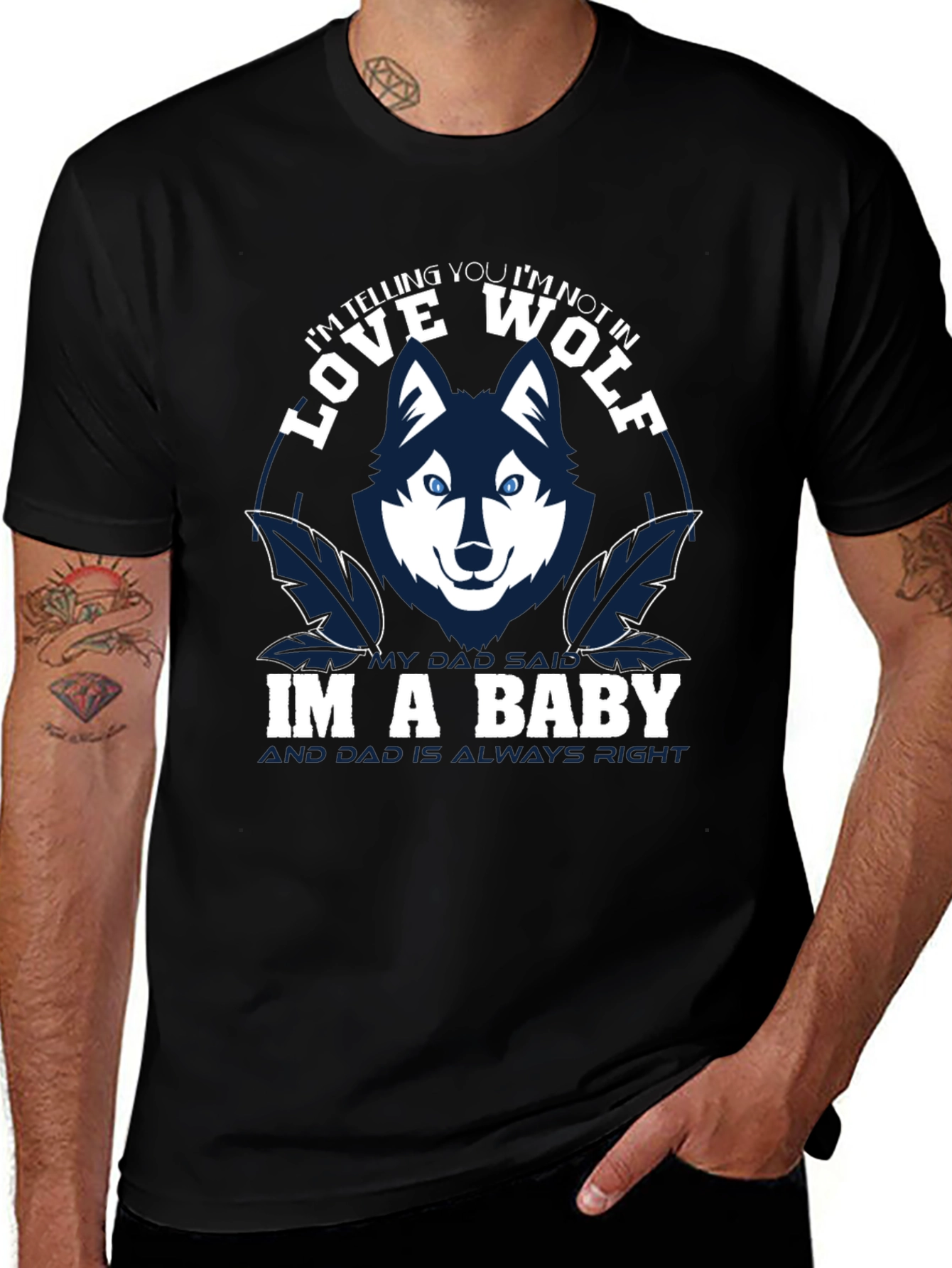 Variant 15 of Love Wolf Baby T-Shirt