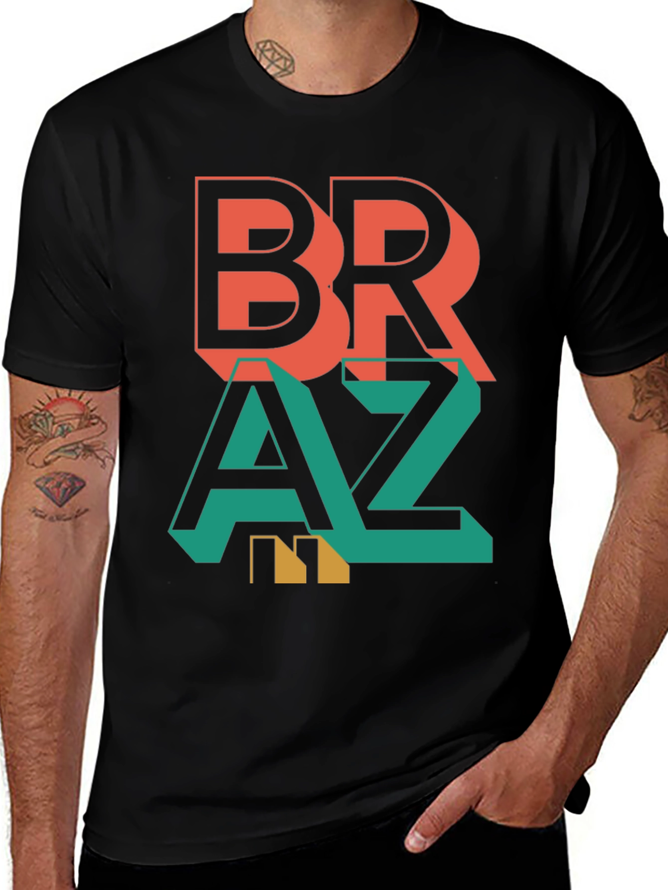 Variant 15 of Stylish Braz Tee - Bold Graphic Print T-Shirt
