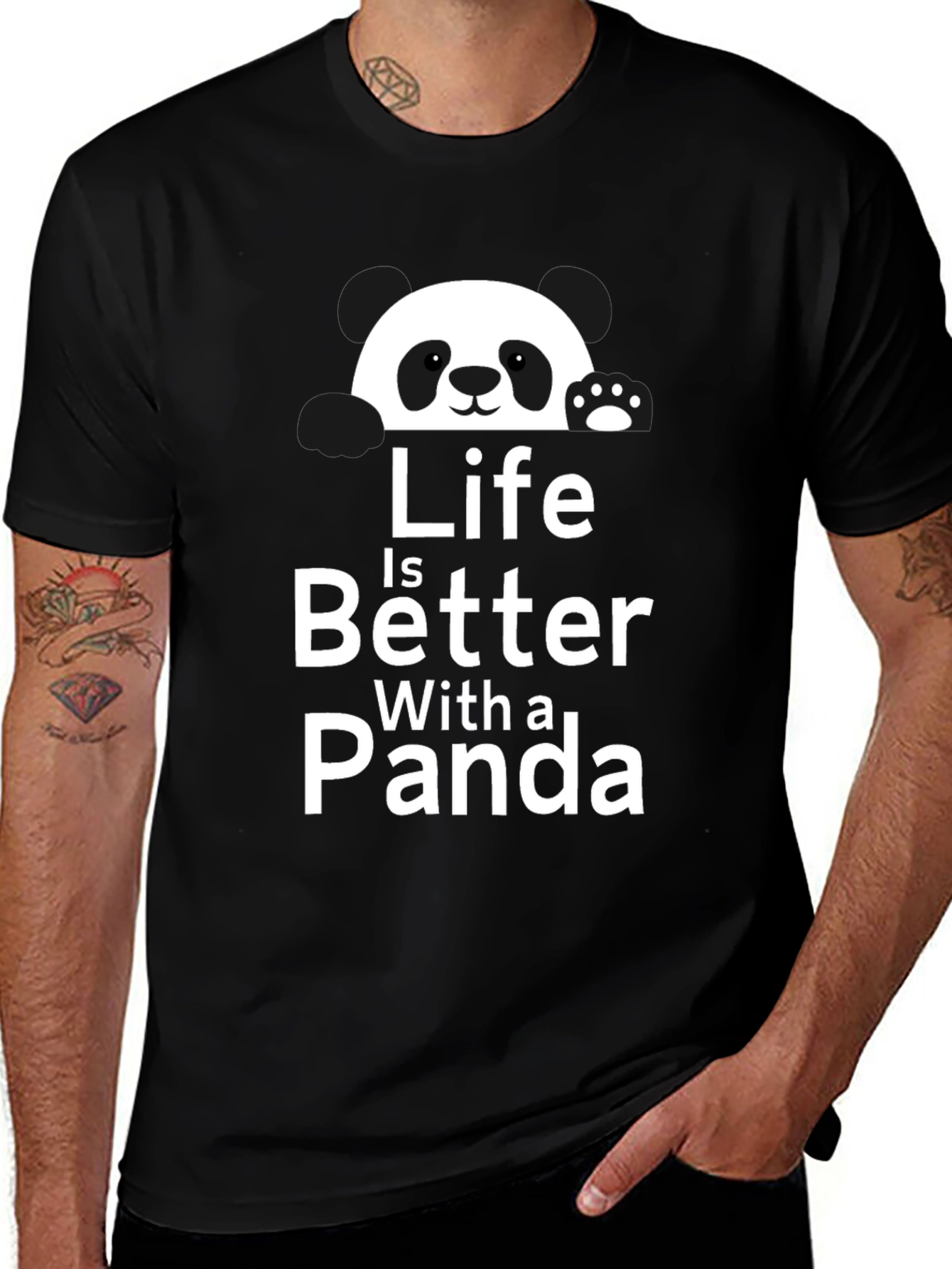 Variant 28 of Life is Better with a Panda Graphic T-Shirt