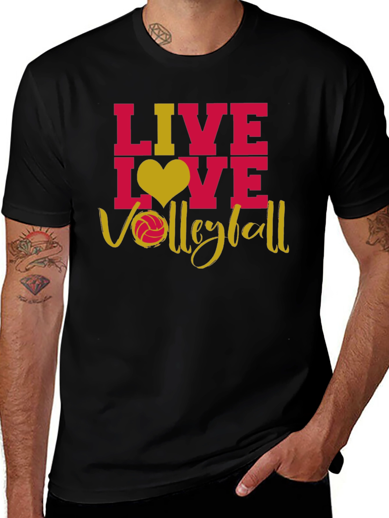 Variant 16 of Live Love Volleyball Graphic T-Shirt