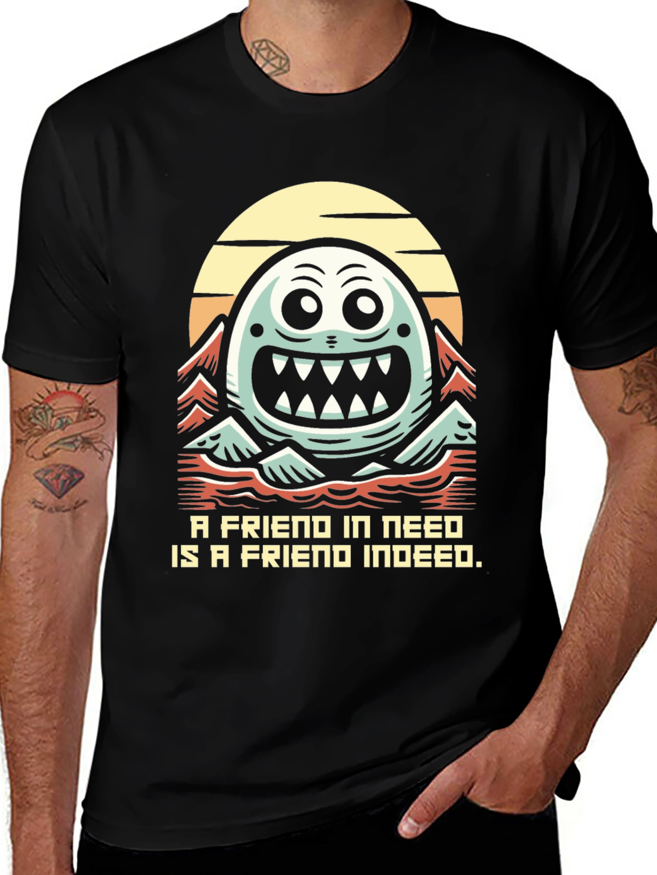 Variant 10 of Funny Monster Friend T-Shirt - A Friend Indeed