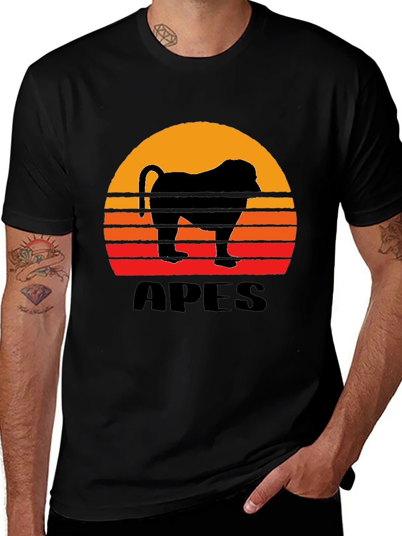 Variant 9 of Retro Apes Graphic Tee - Vintage Style Animal T-Shirt