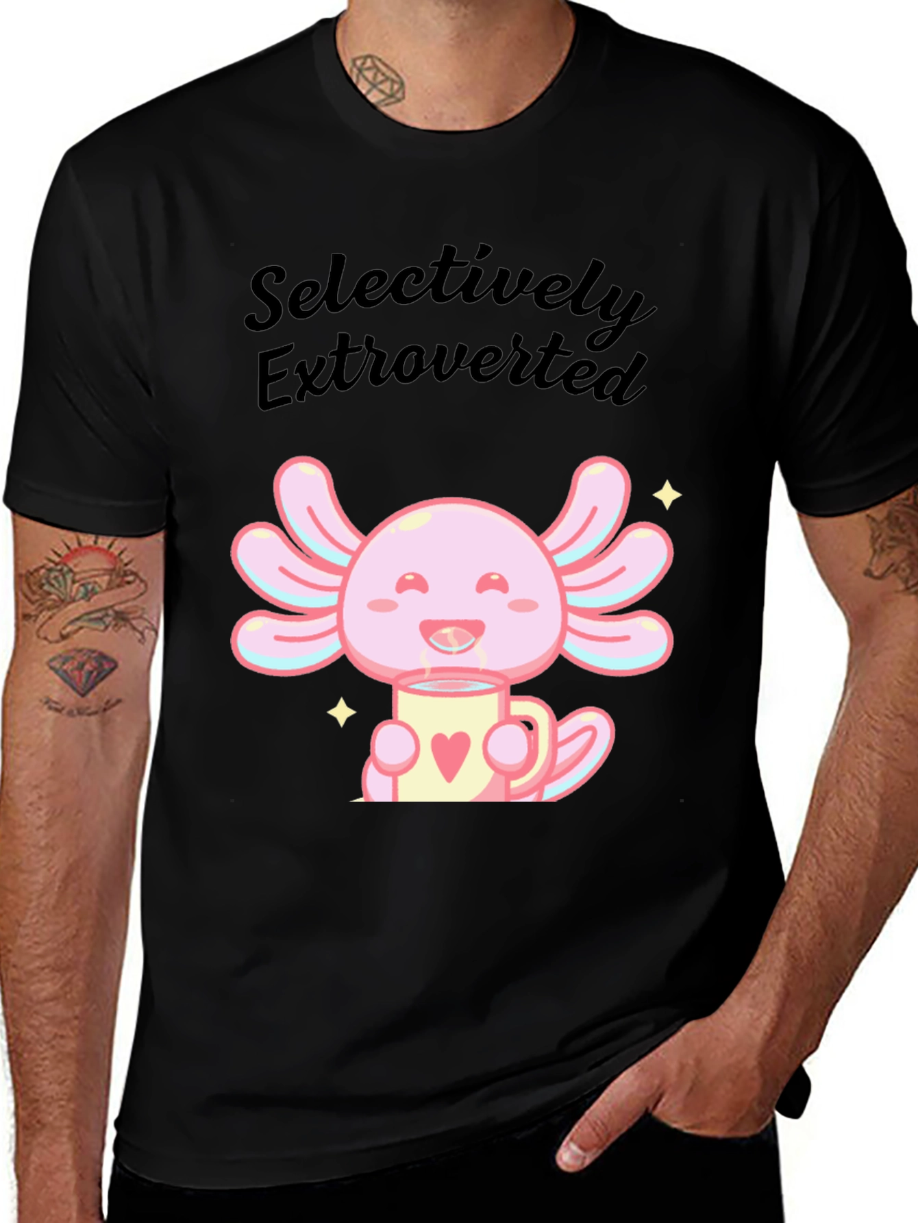 Variant 7 of Selectively Extroverted Axolotl T-Shirt