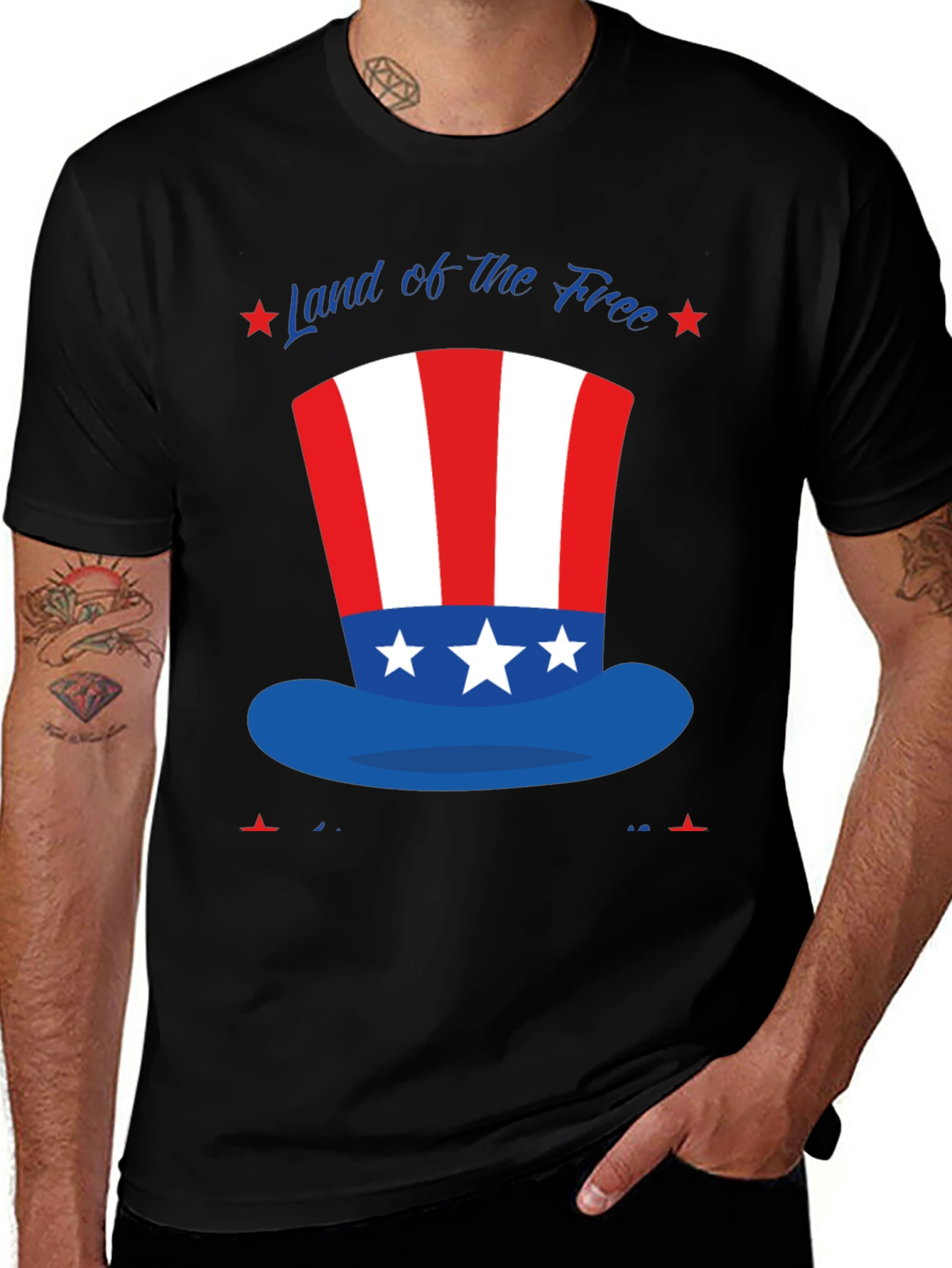 Variant 15 of Patriotic Top Hat Graphic Tee