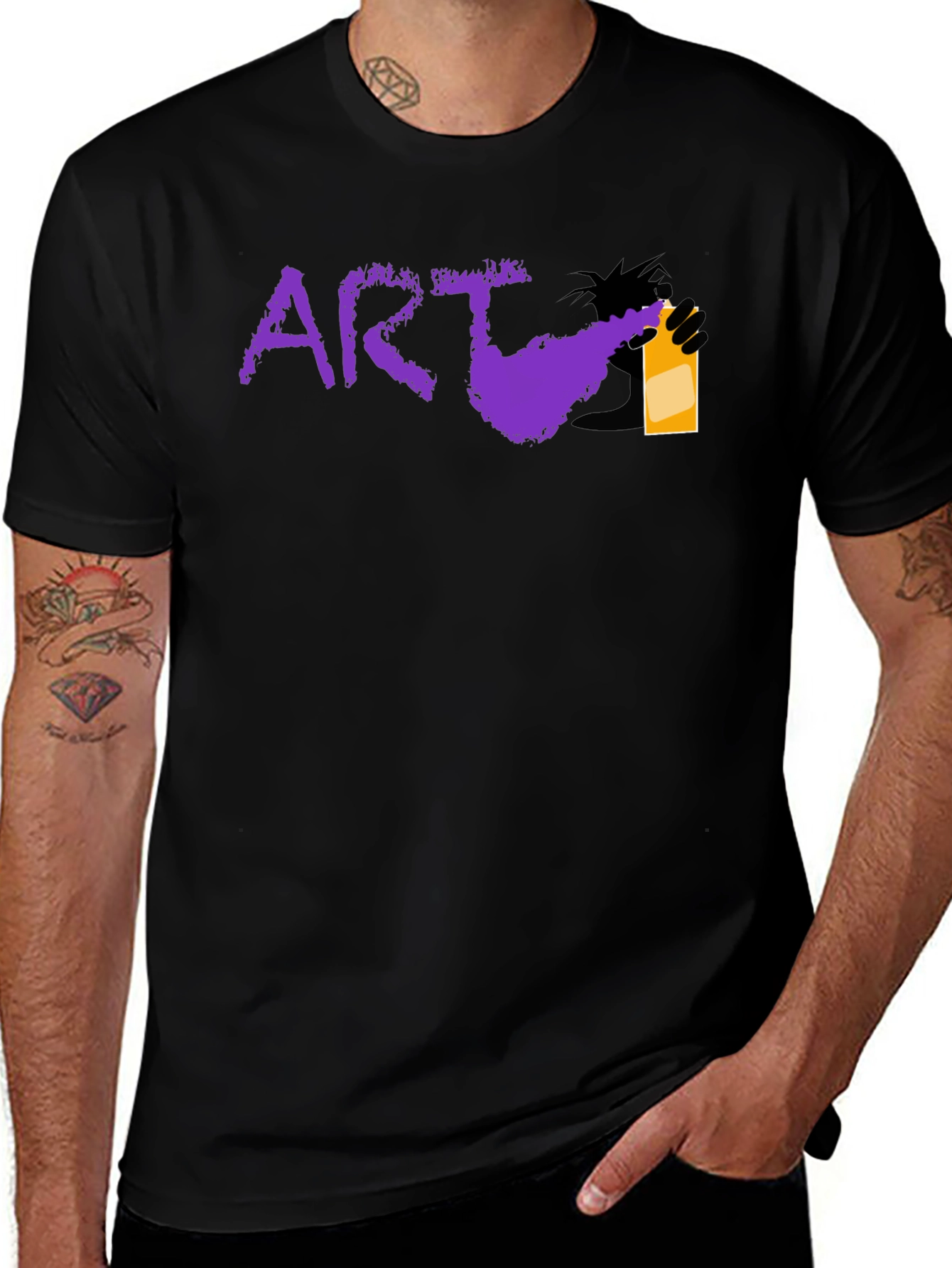 Variant 4 of Art Graffiti T-Shirt - Artistic Spray Paint Design