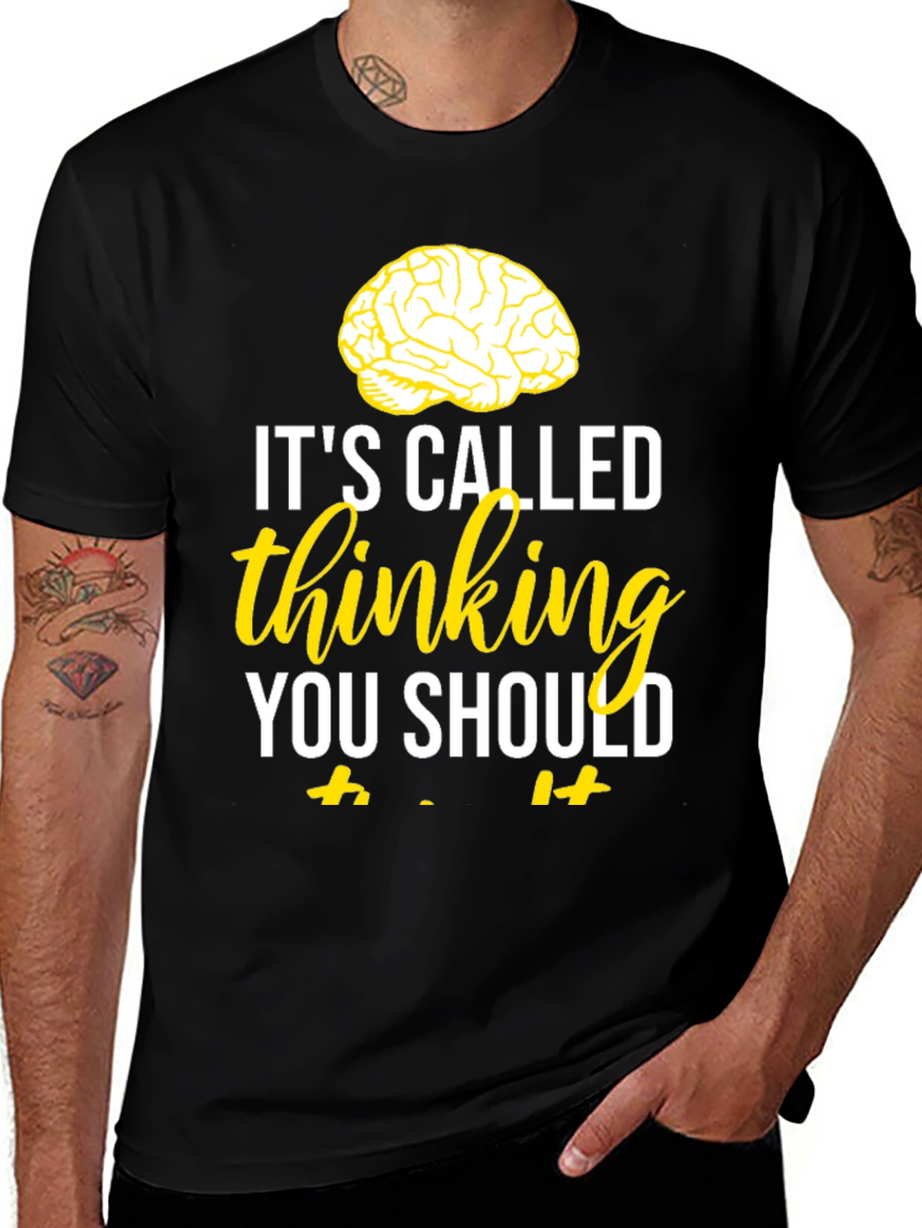 Variant 16 of It's Called Thinking - Humor T-Shirt