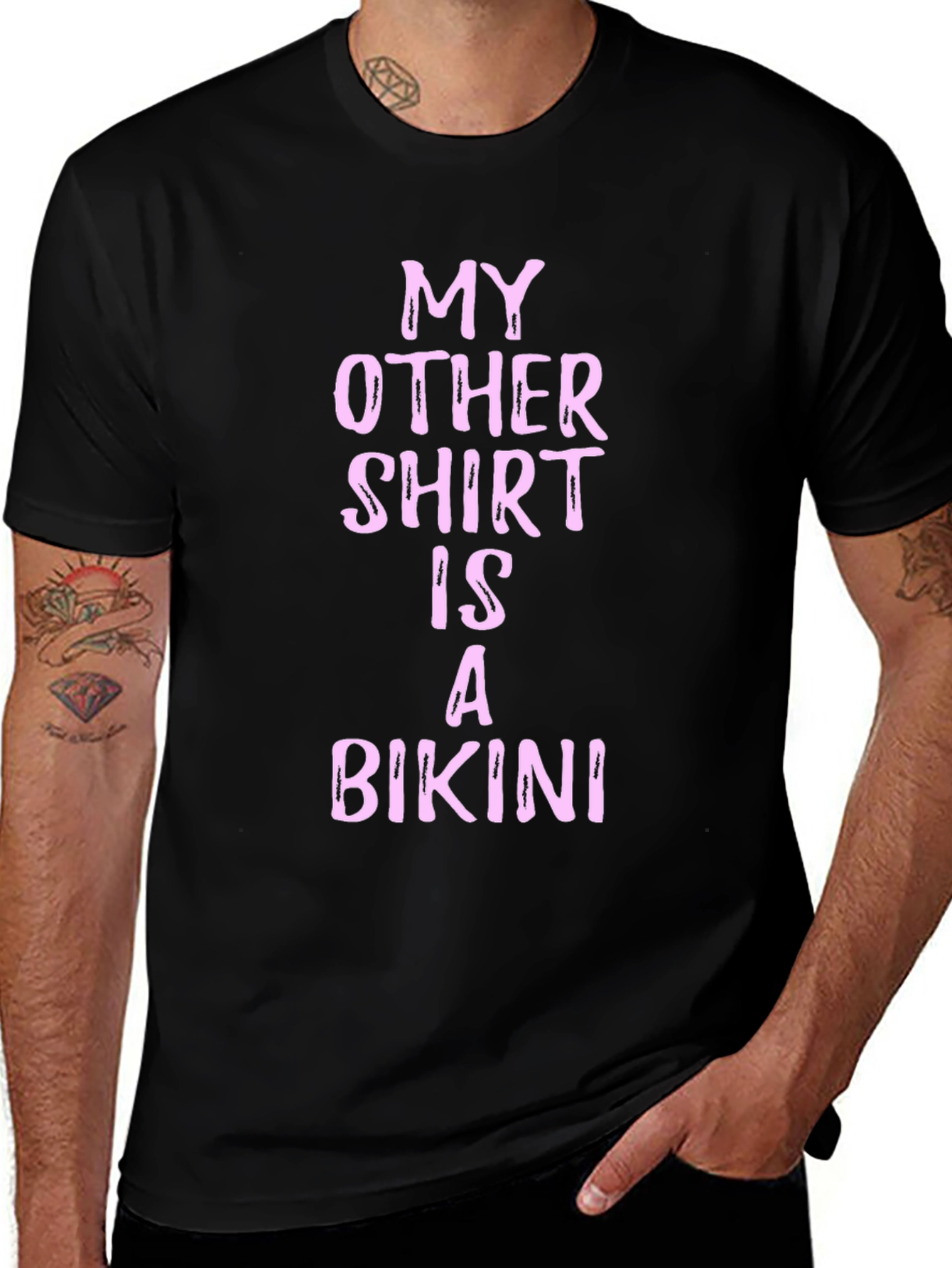 Variant 27 of Funny "My Other Shirt Is A Bikini" Black Tee