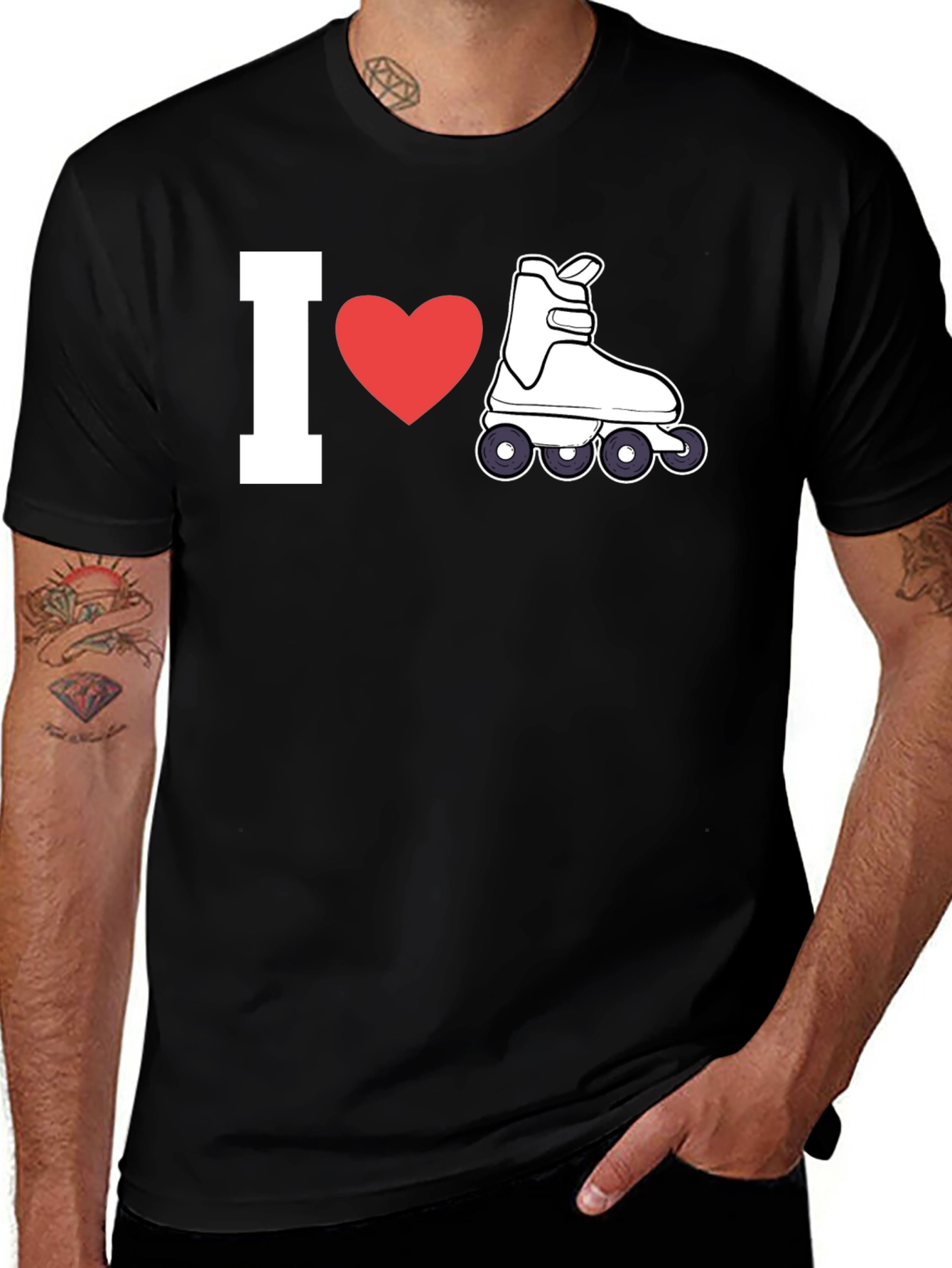 Variant 20 of I Love Roller Skating T-Shirt