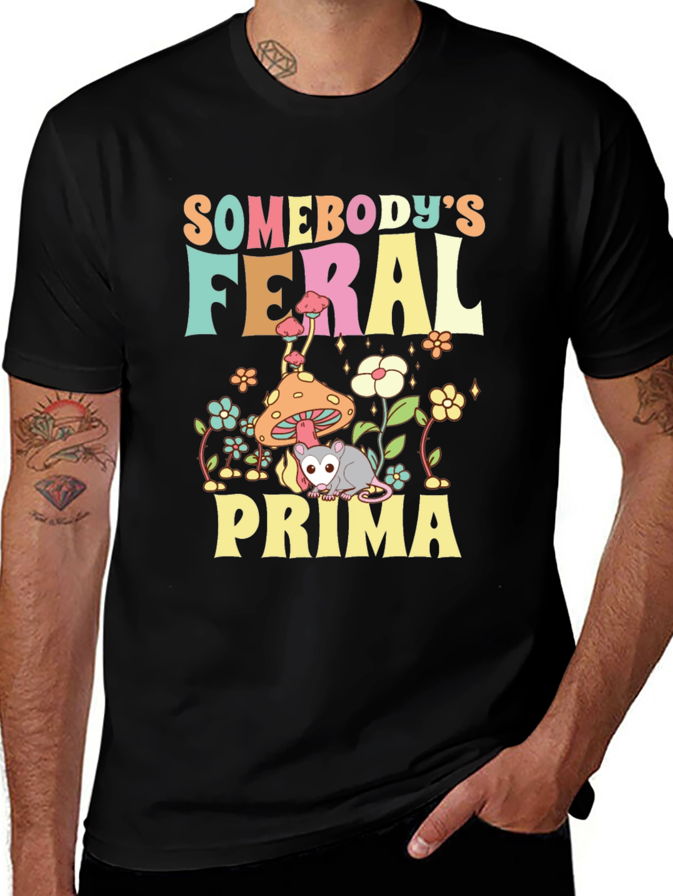 Feral Prima Opossum Graphic Tee