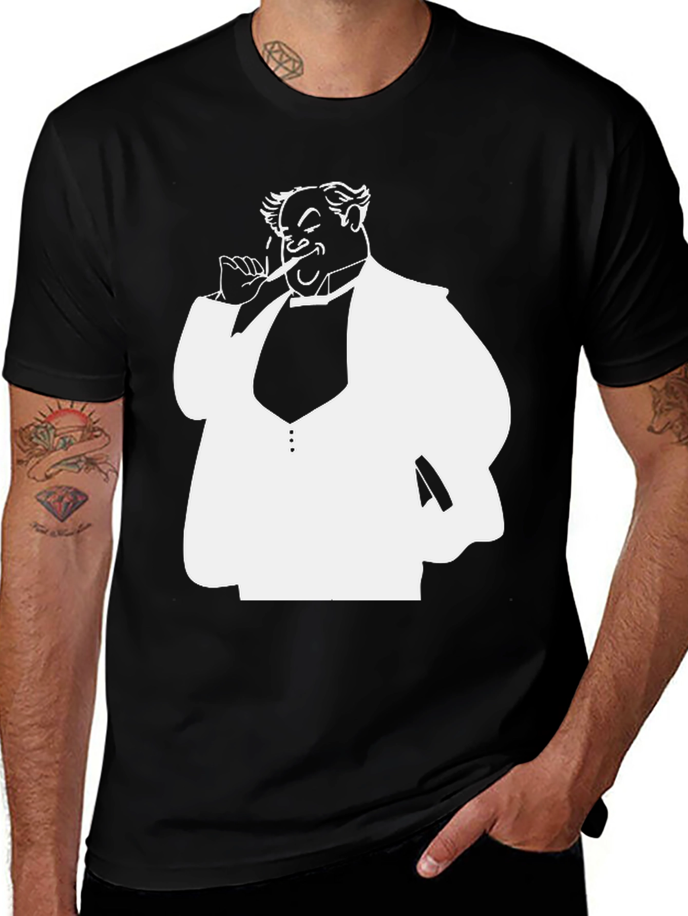 Variant 15 of Vintage Cartoon Character Graphic Tee - Black