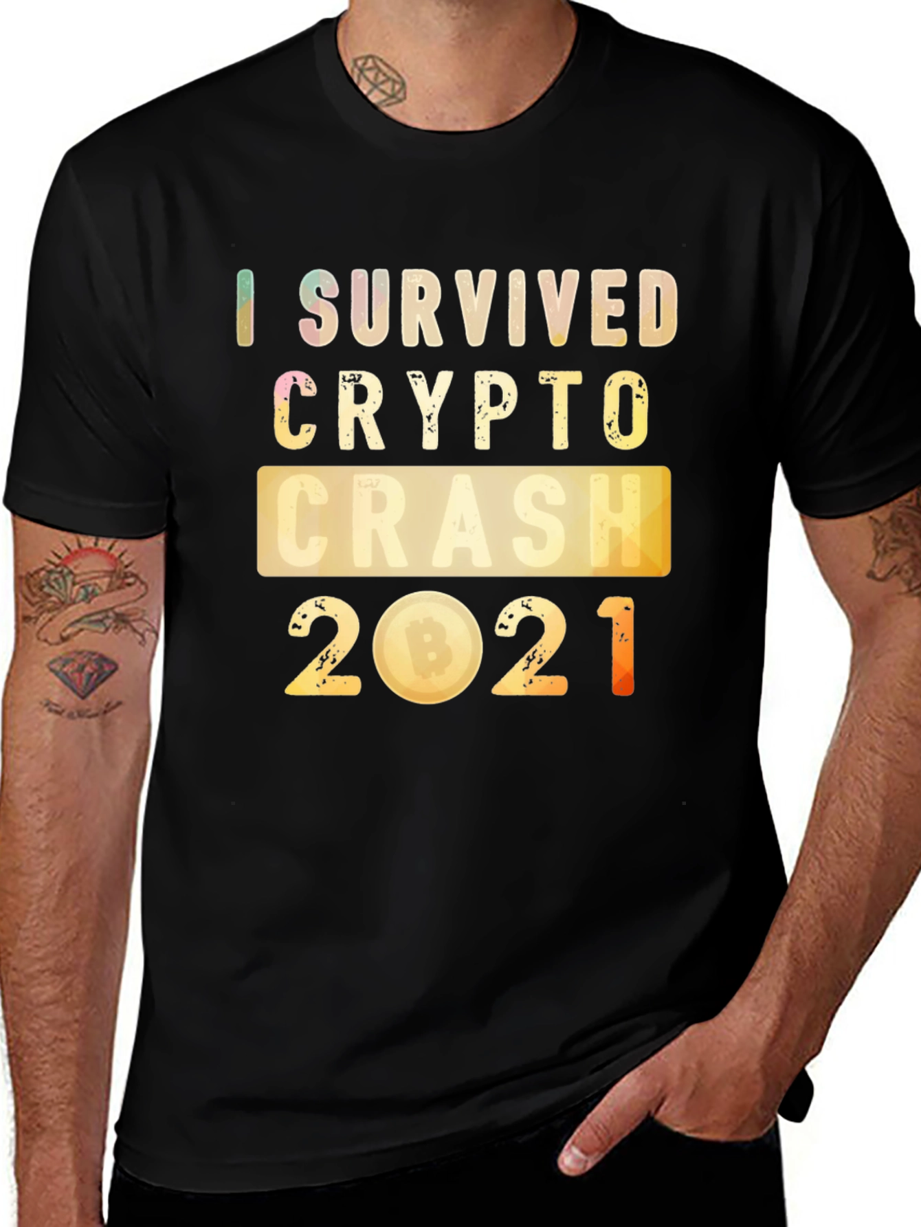 Variant 6 of Crypto Crash 2021 Survivor T-Shirt