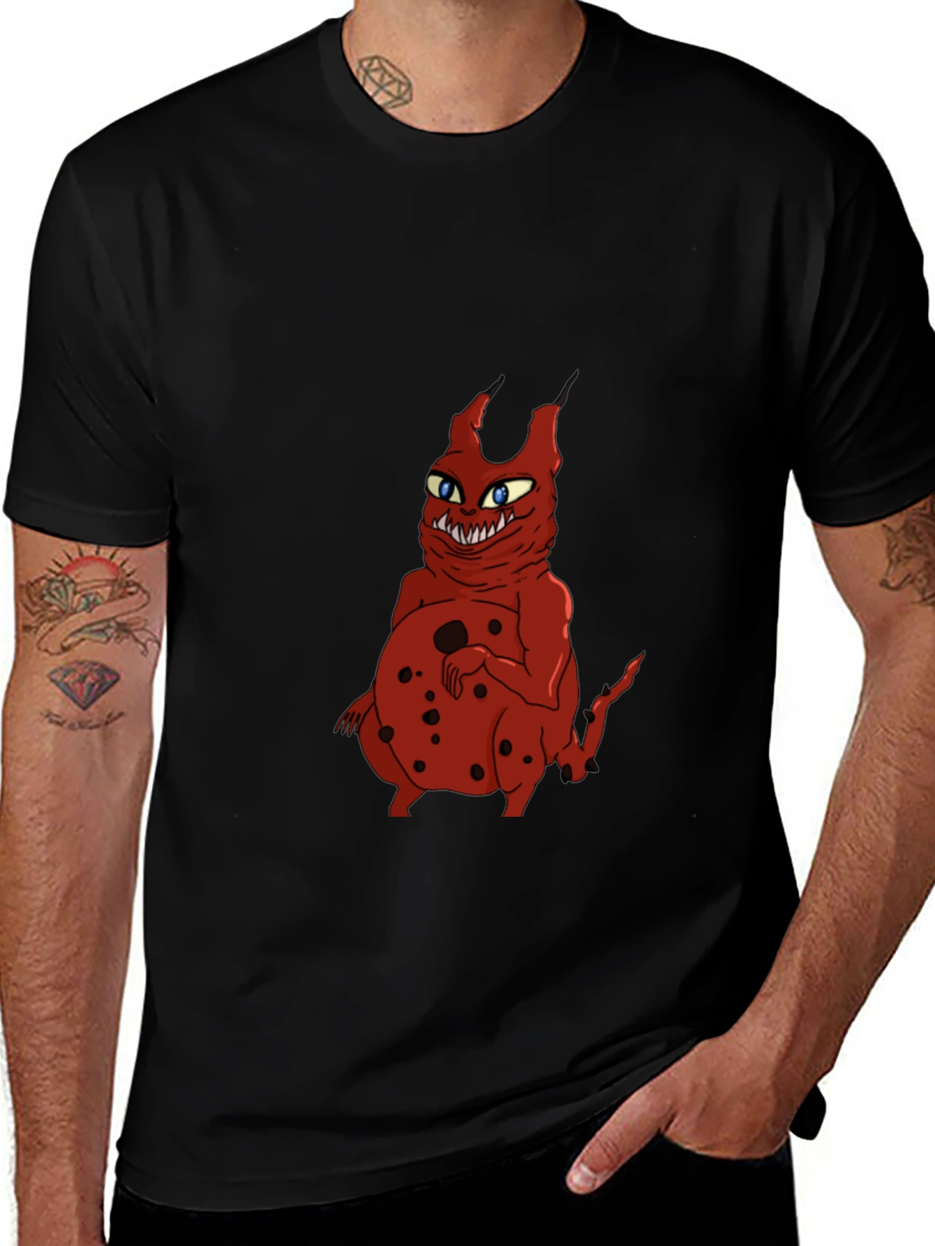 Variant 29 of Red Devil Cartoon Graphic Tee