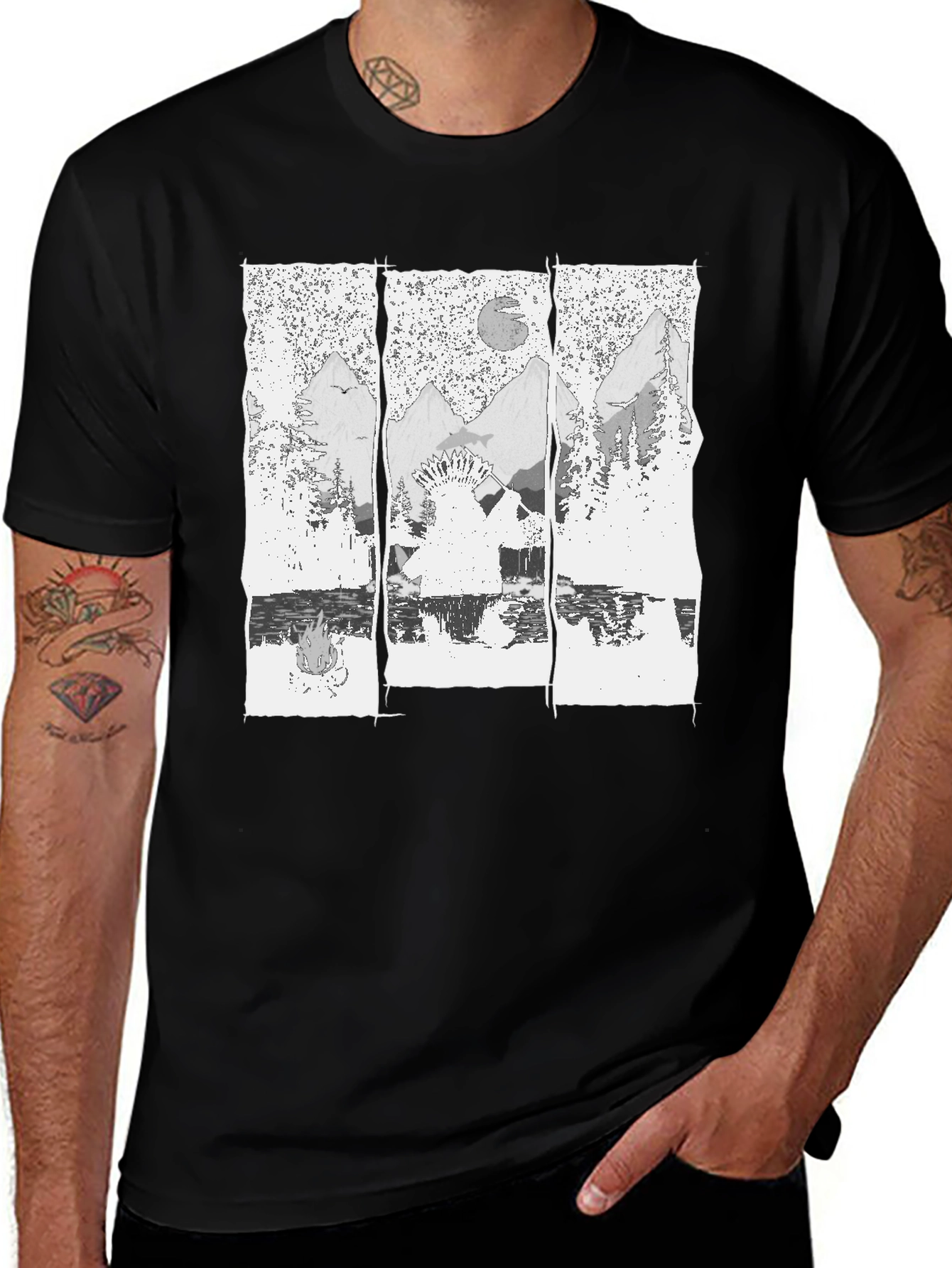 Variant 12 of Native American Landscape Graphic Tee