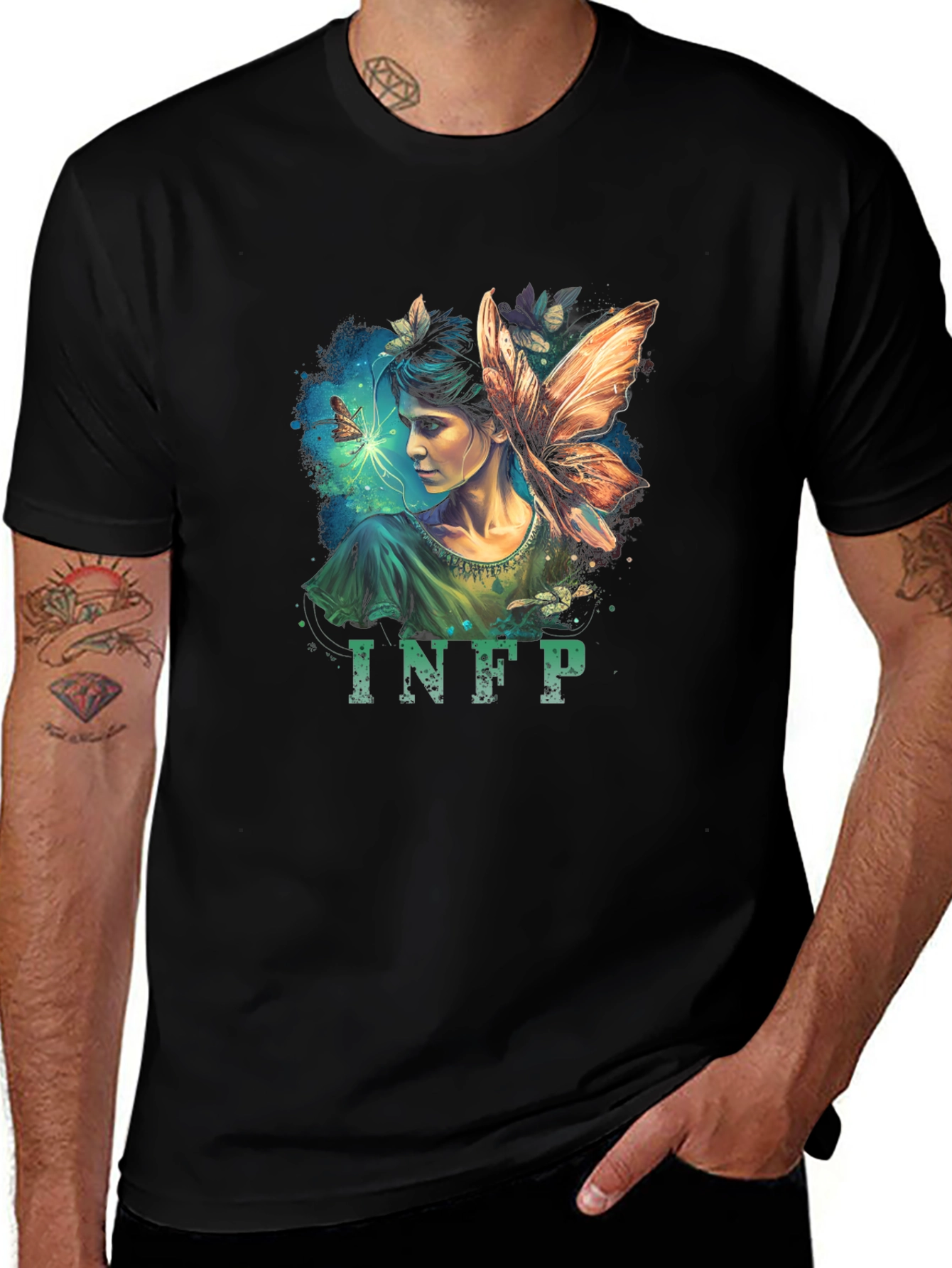 INFP Fairycore Black Tee