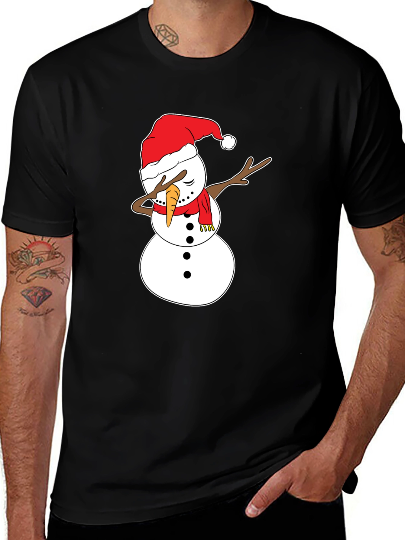 Dabbing Snowman Christmas T-Shirt
