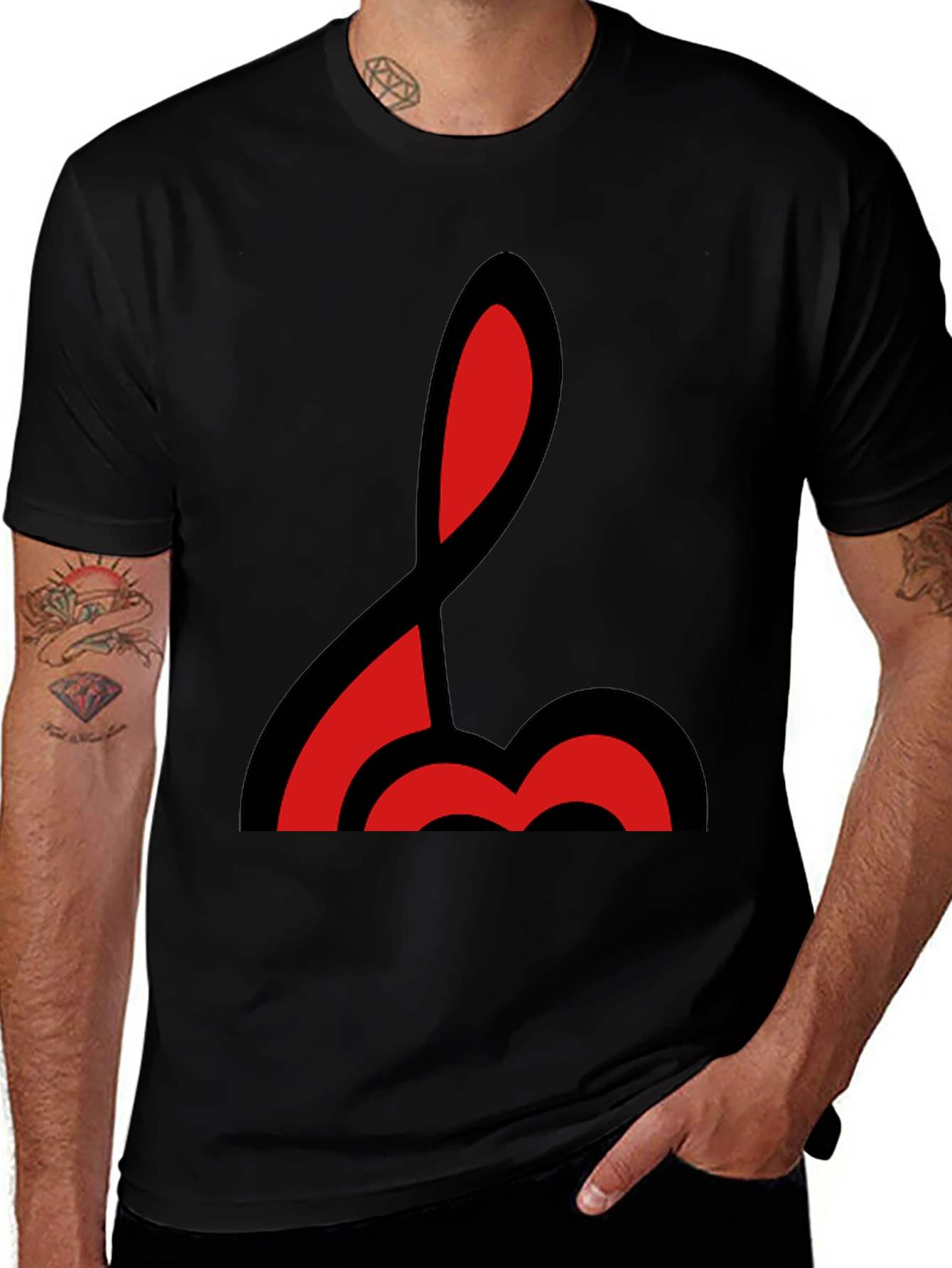 Variant 18 of Abstract Red & Black Graphic T-Shirt