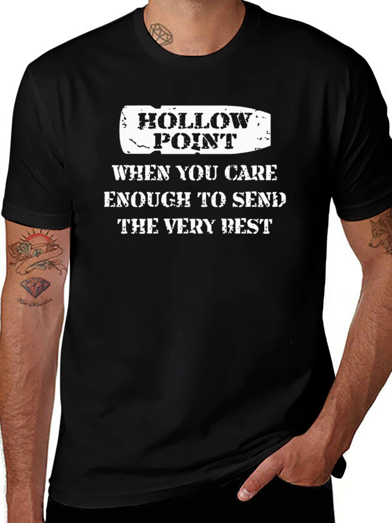 Variant 30 of Hollow Point T-Shirt - "When You Care Enough"