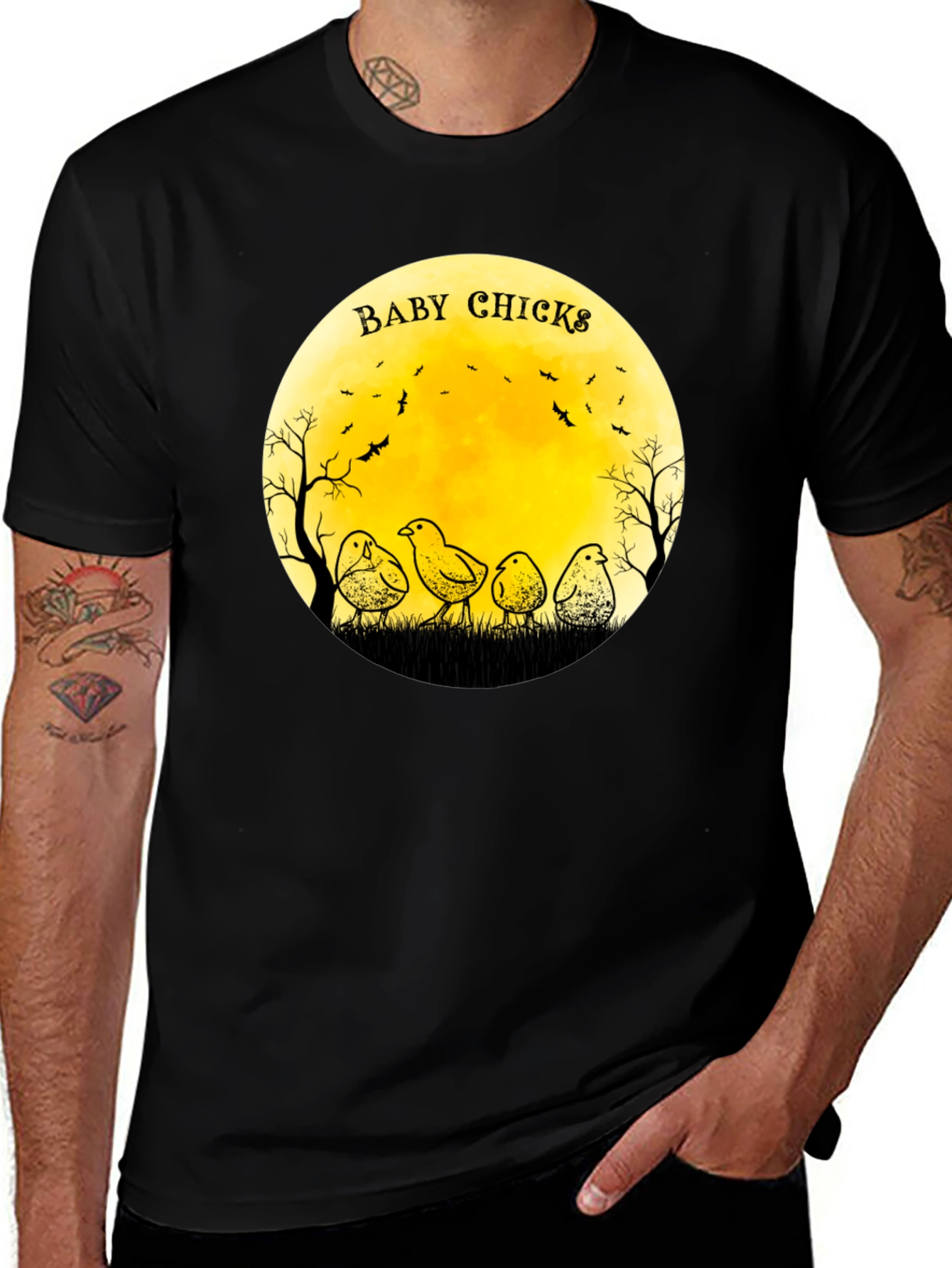 Variant 22 of Baby Chicks Moon Graphic T-Shirt
