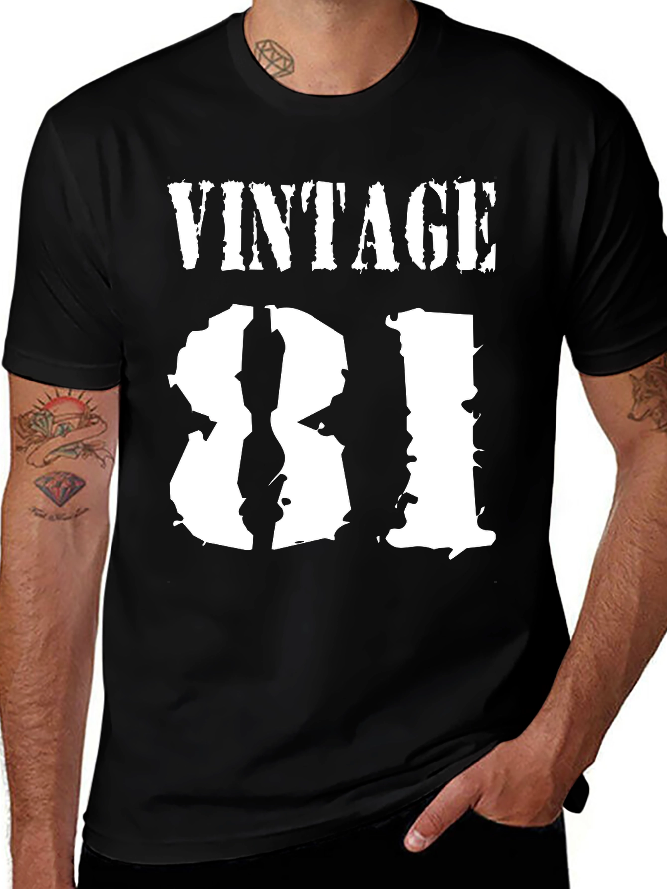 Variant 16 of Vintage 1981 Graphic Tee - Retro Style Birthday T-Shirt