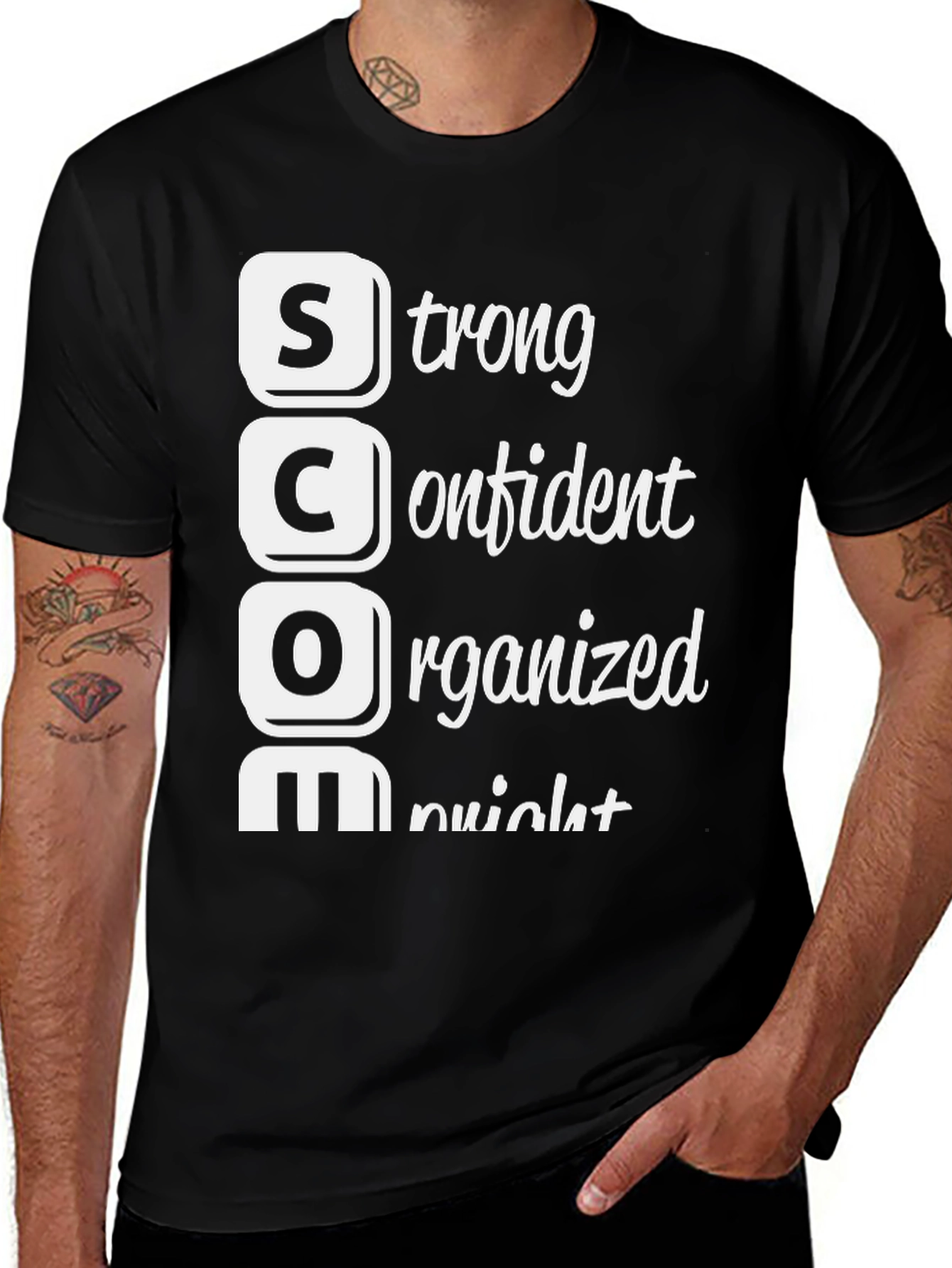 S.C.O.M. T-Shirt - Strong Confident Organized Mindset