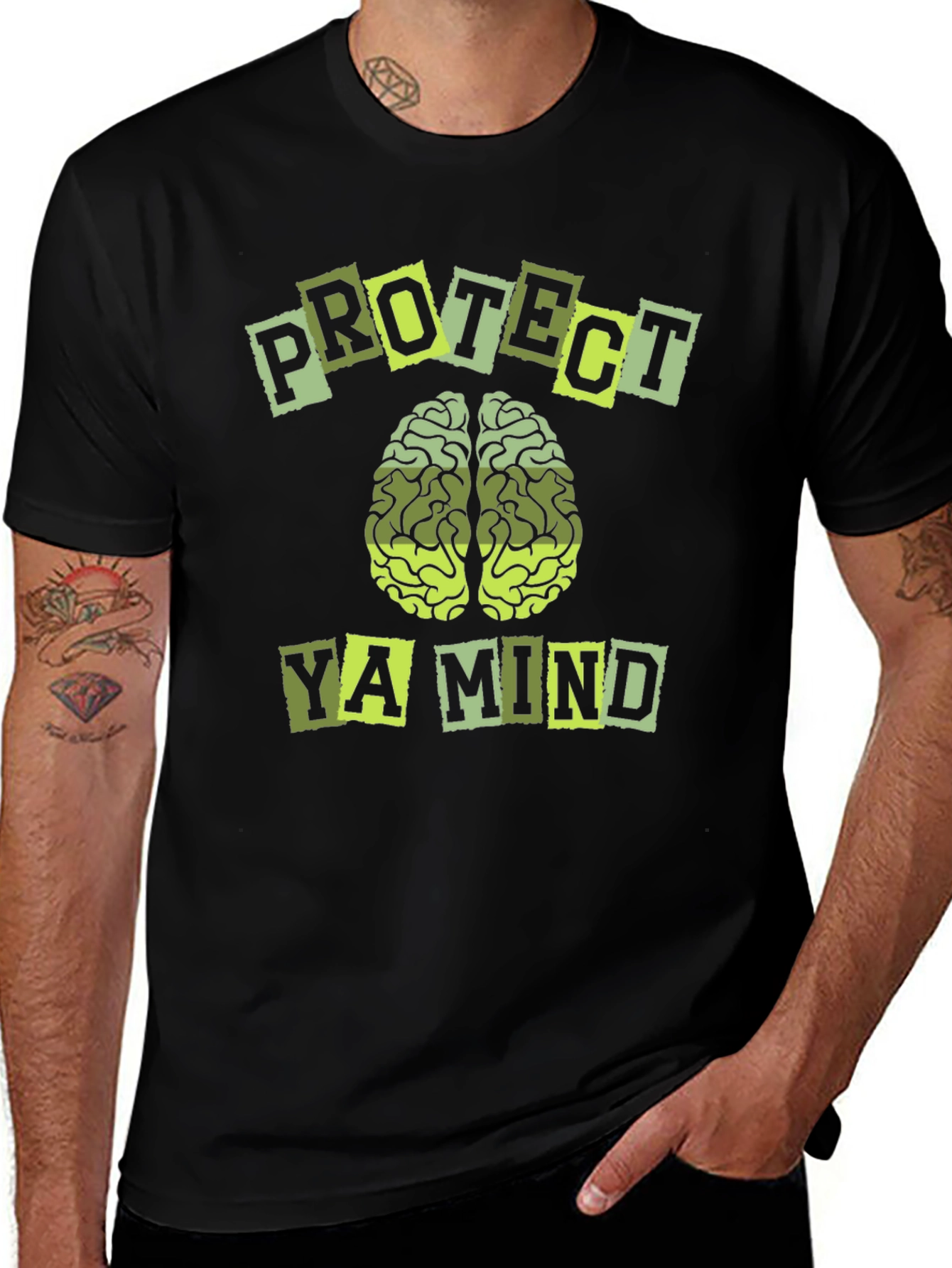 Variant 29 of Protect Ya Mind Graphic Tee - Black