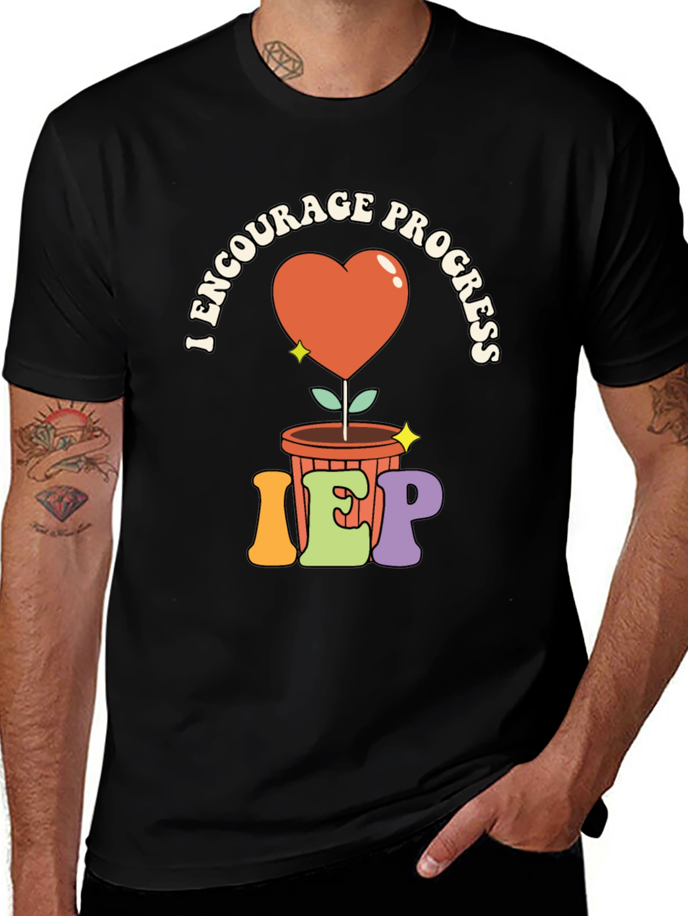 I Encourage Progress IEP Heart T-Shirt