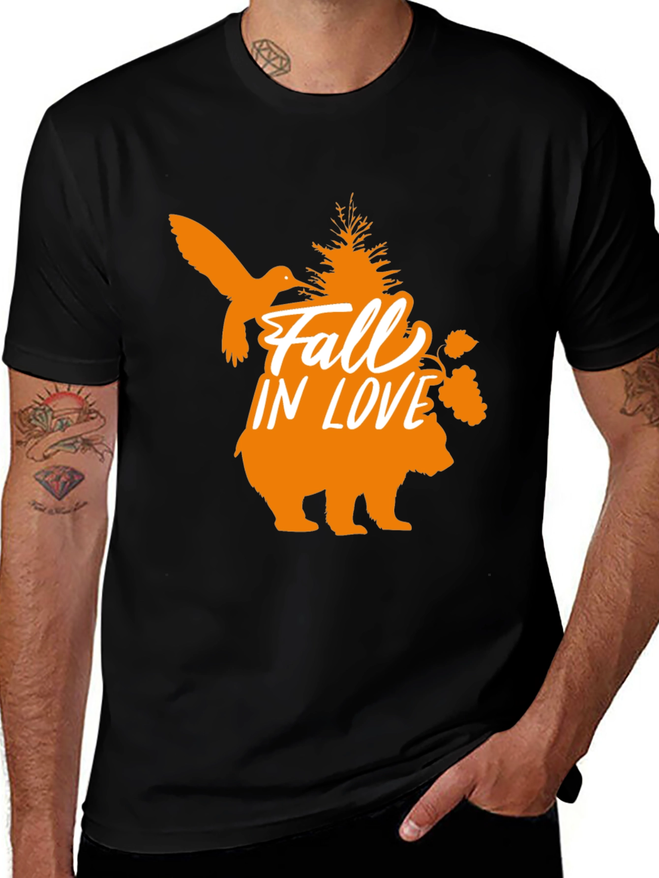 Variant 10 of Fall In Love Bear Graphic Tee