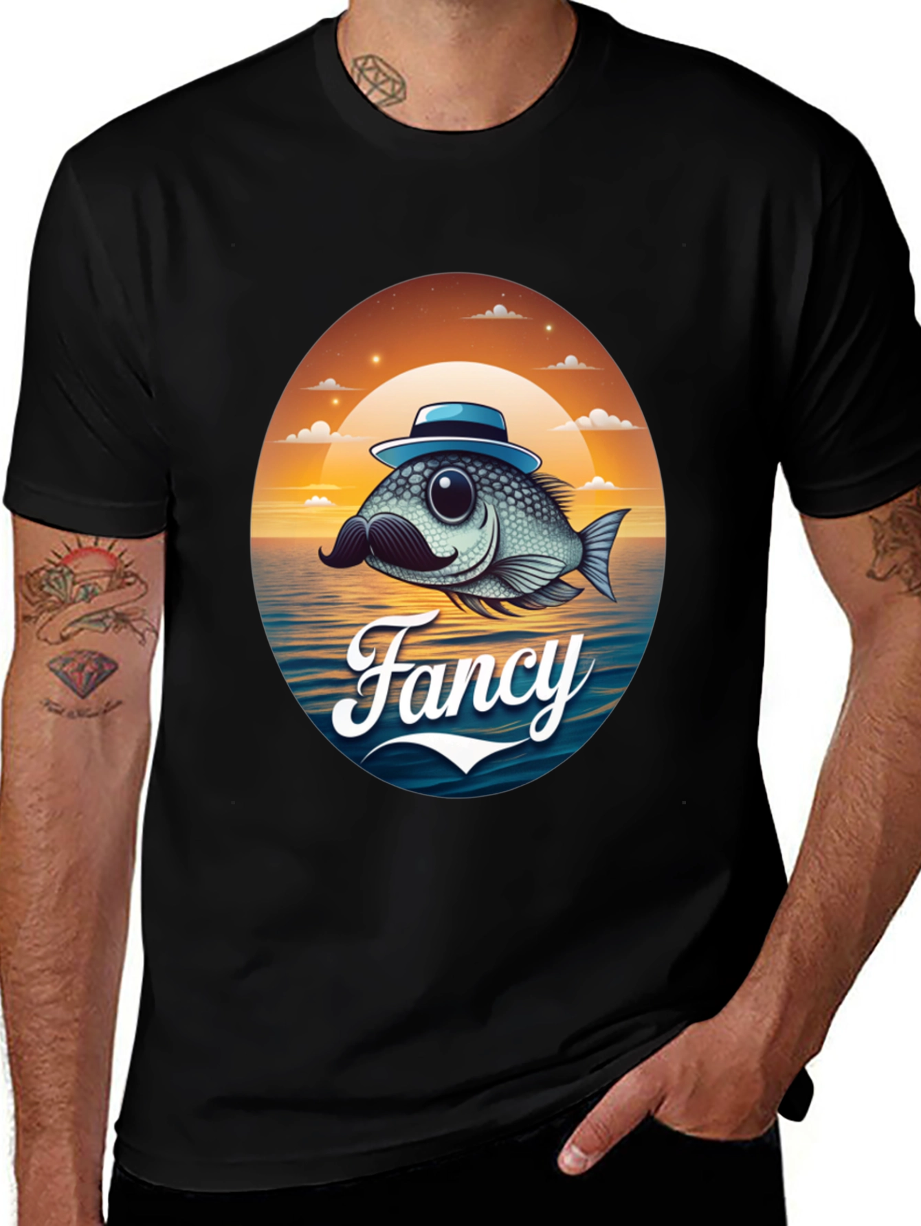 Variant 23 of Fancy Fish Graphic T-Shirt - Unique Design