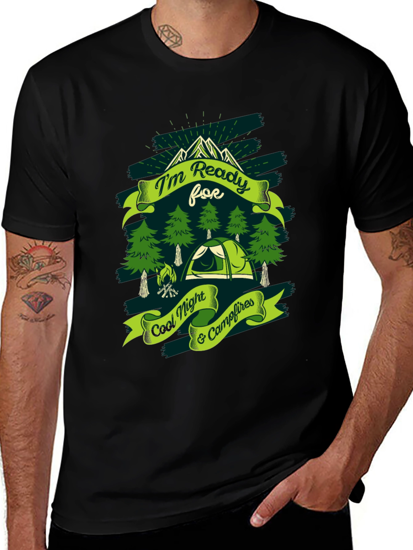 Variant 15 of Camping T-Shirt: I'm Ready for Cool Nights & Campfires