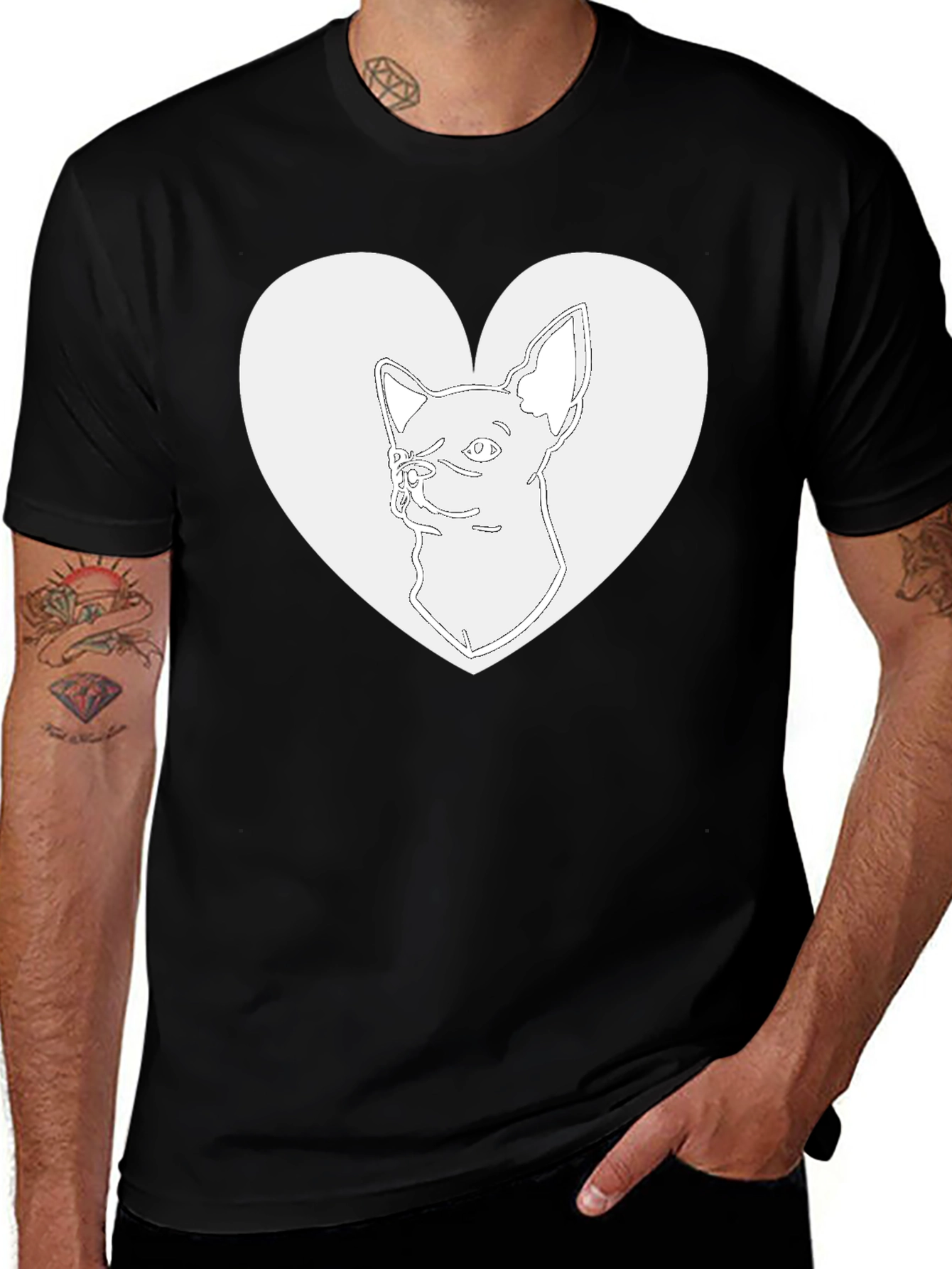 Variant 27 of Chihuahua Heart T-Shirt - Cute Dog Lover Tee