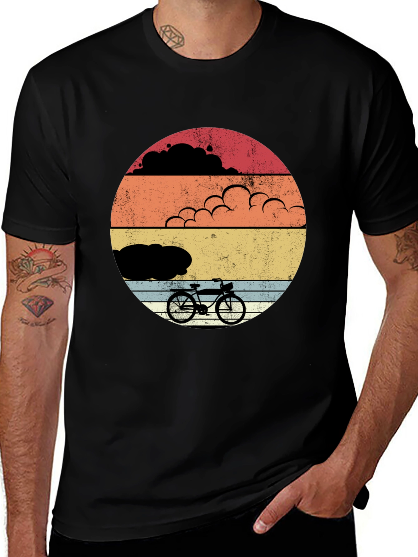 Variant 26 of Retro Sunset Bike Graphic Tee