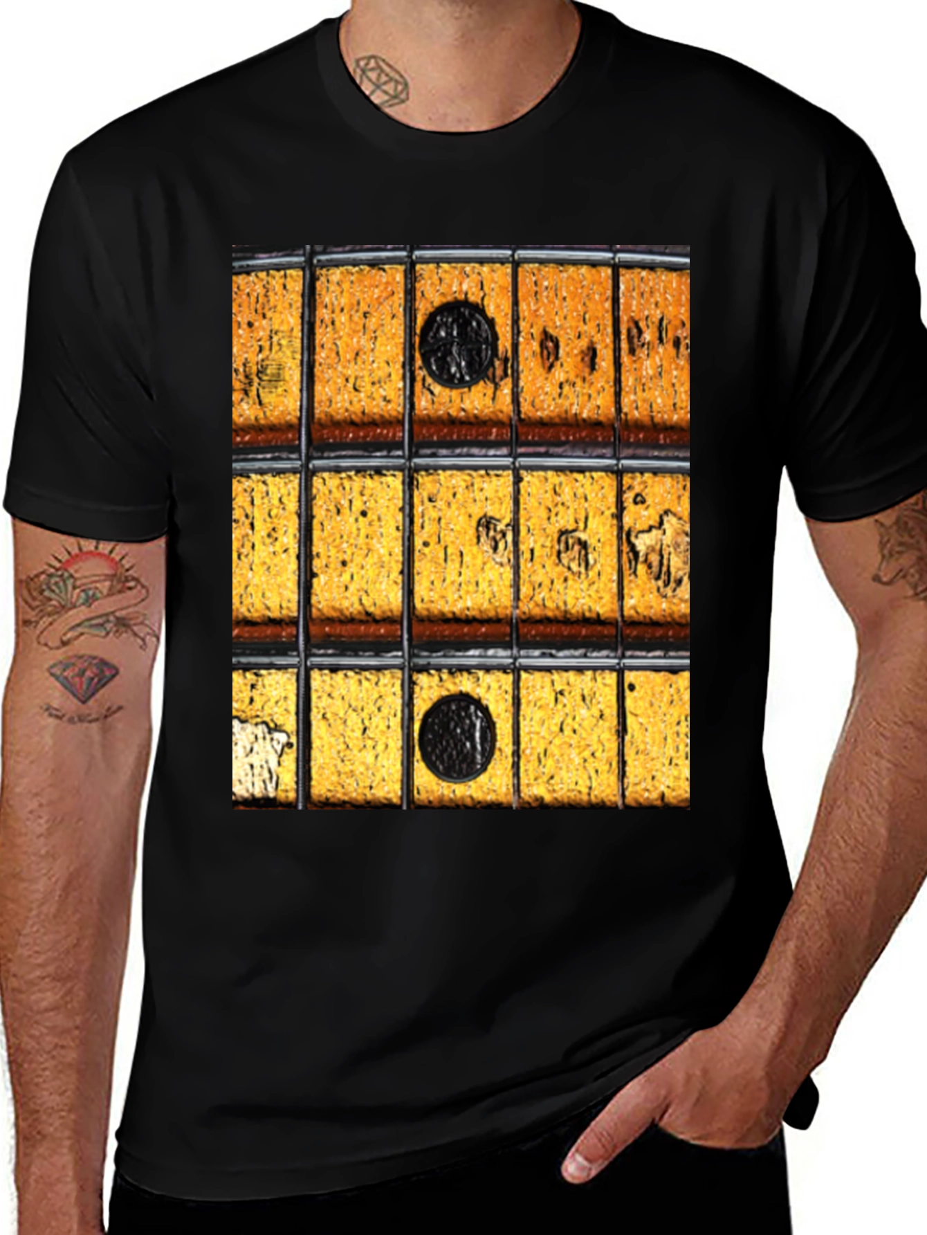 Variant 27 of Guitar Fretboard Graphic Tee - Musician Style
