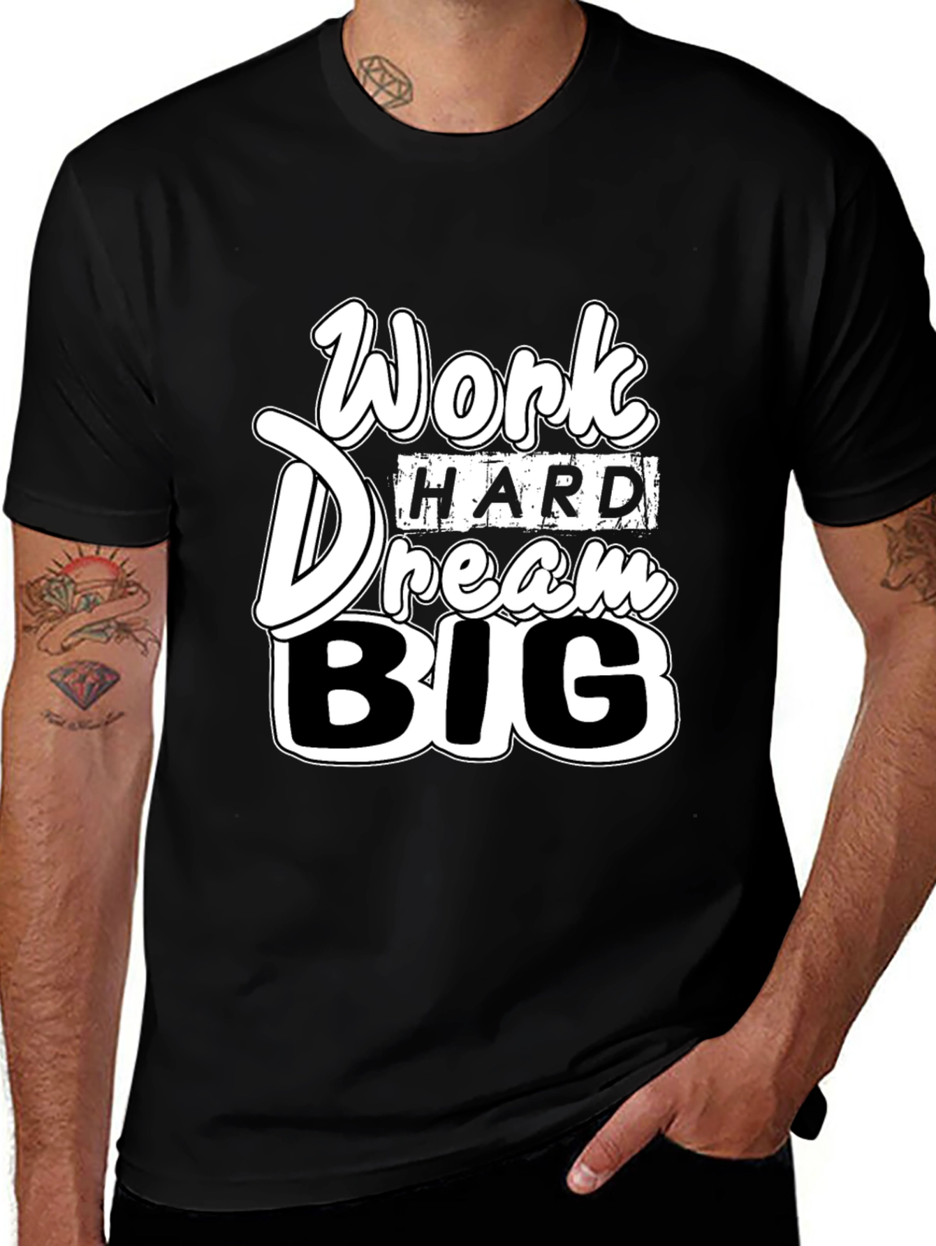 Variant 21 of Work Hard Dream Big Graphic T-Shirt