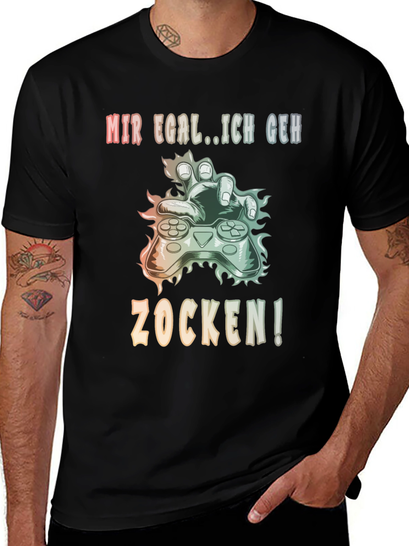 Variant 20 of Gamer T-Shirt - 'Mir Egal..Ich Geh Zocken!' Funny Graphic Tee