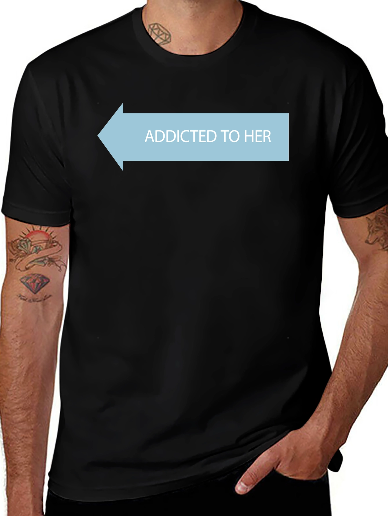 Variant 30 of Addicted To Her Tee - Novelty Graphic T-Shirt