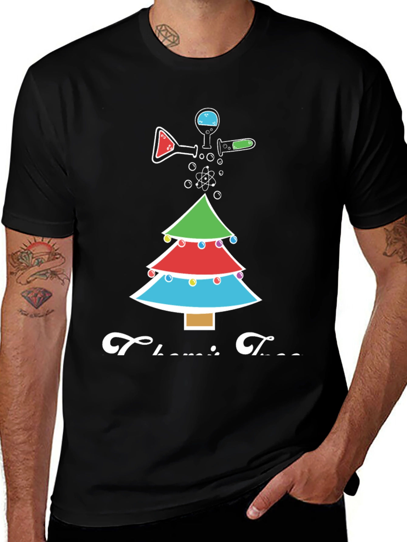 Variant 20 of Chemistry Tree Graphic Tee - Science Christmas T-Shirt