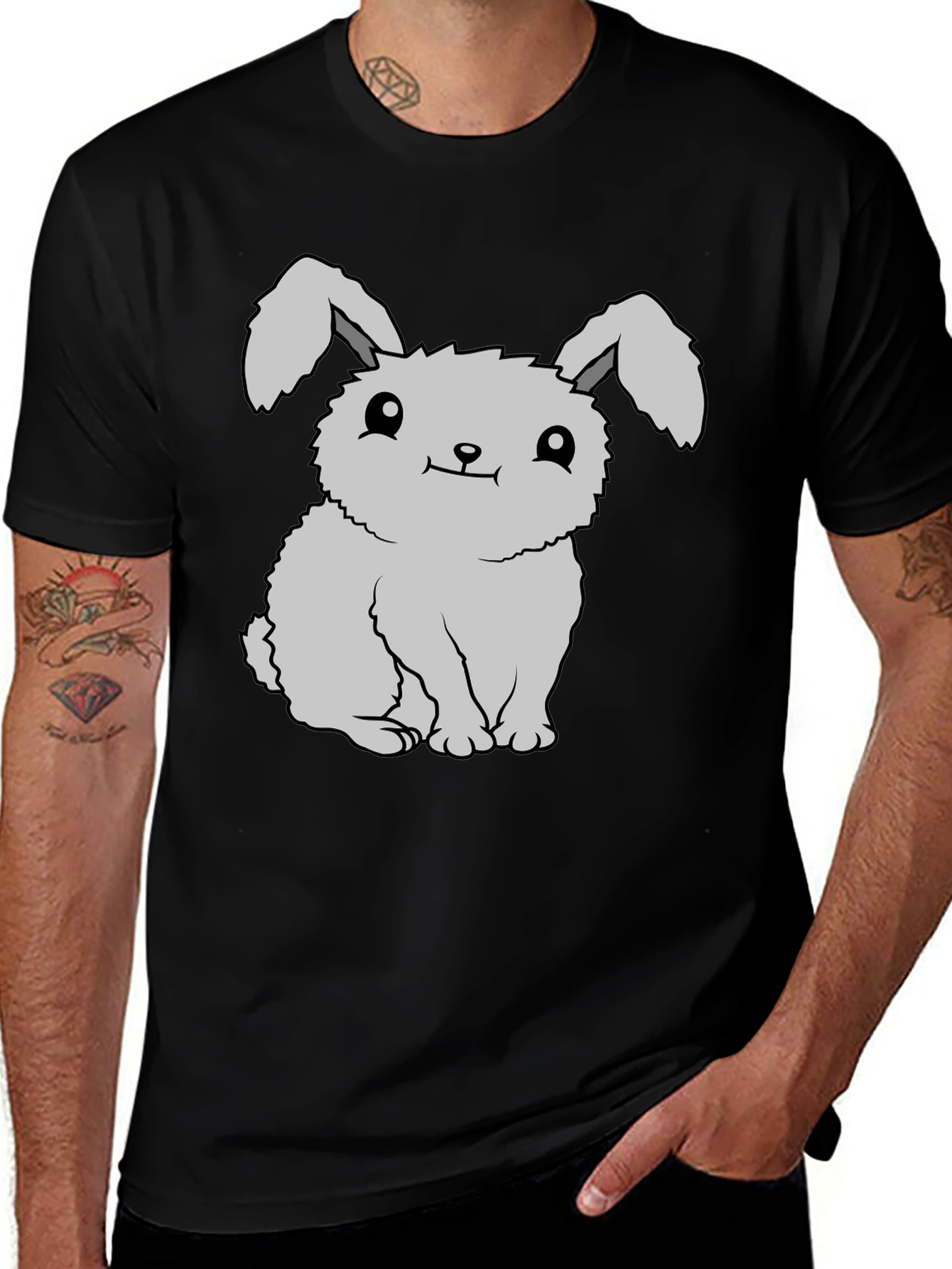 Variant 19 of Cute Bunny Graphic Tee - Soft Cotton Comfort
